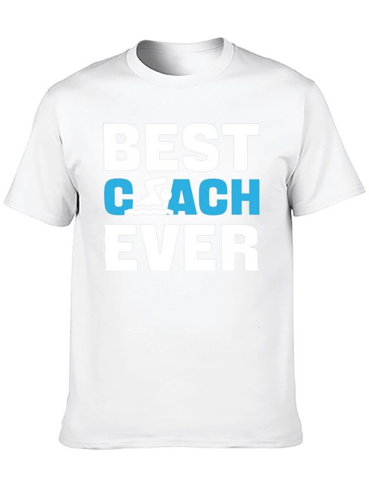 Best Coach Ever T-Shirt Swimming Fan
