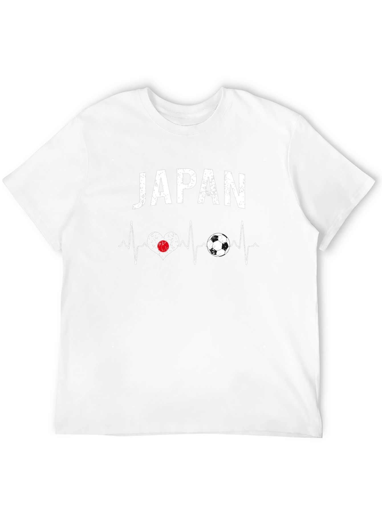Japan Soccer Heartbeat T-Shirt - Black