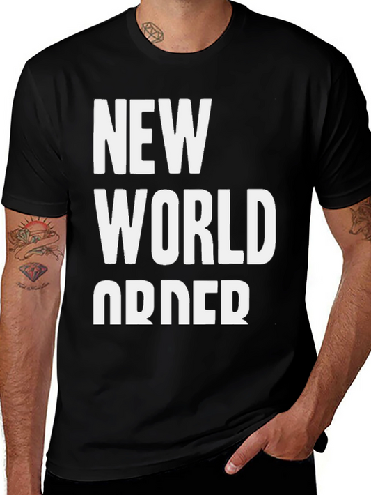New World Order Graphic Tee - Bold Statement Shirt