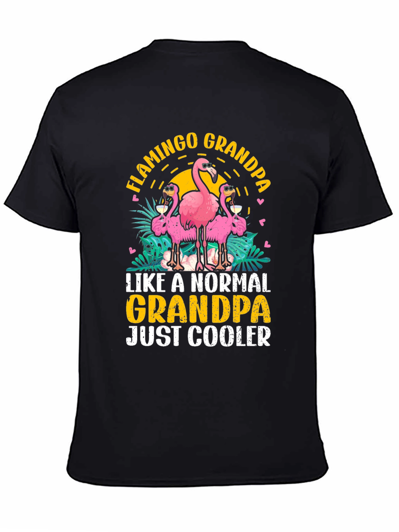 Flamingo Grandpa T-Shirt - Coolest Grandpa Ever!