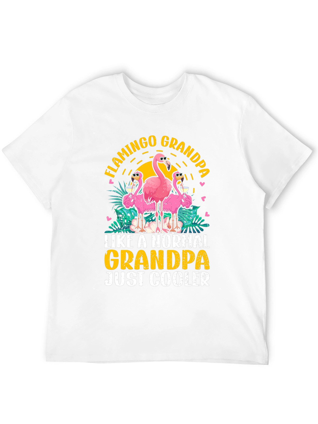 Flamingo Grandpa T-Shirt - Coolest Grandpa Ever!
