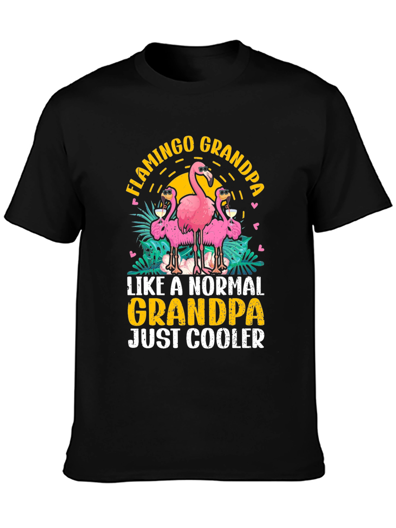 Flamingo Grandpa T-Shirt - Coolest Grandpa Ever!
