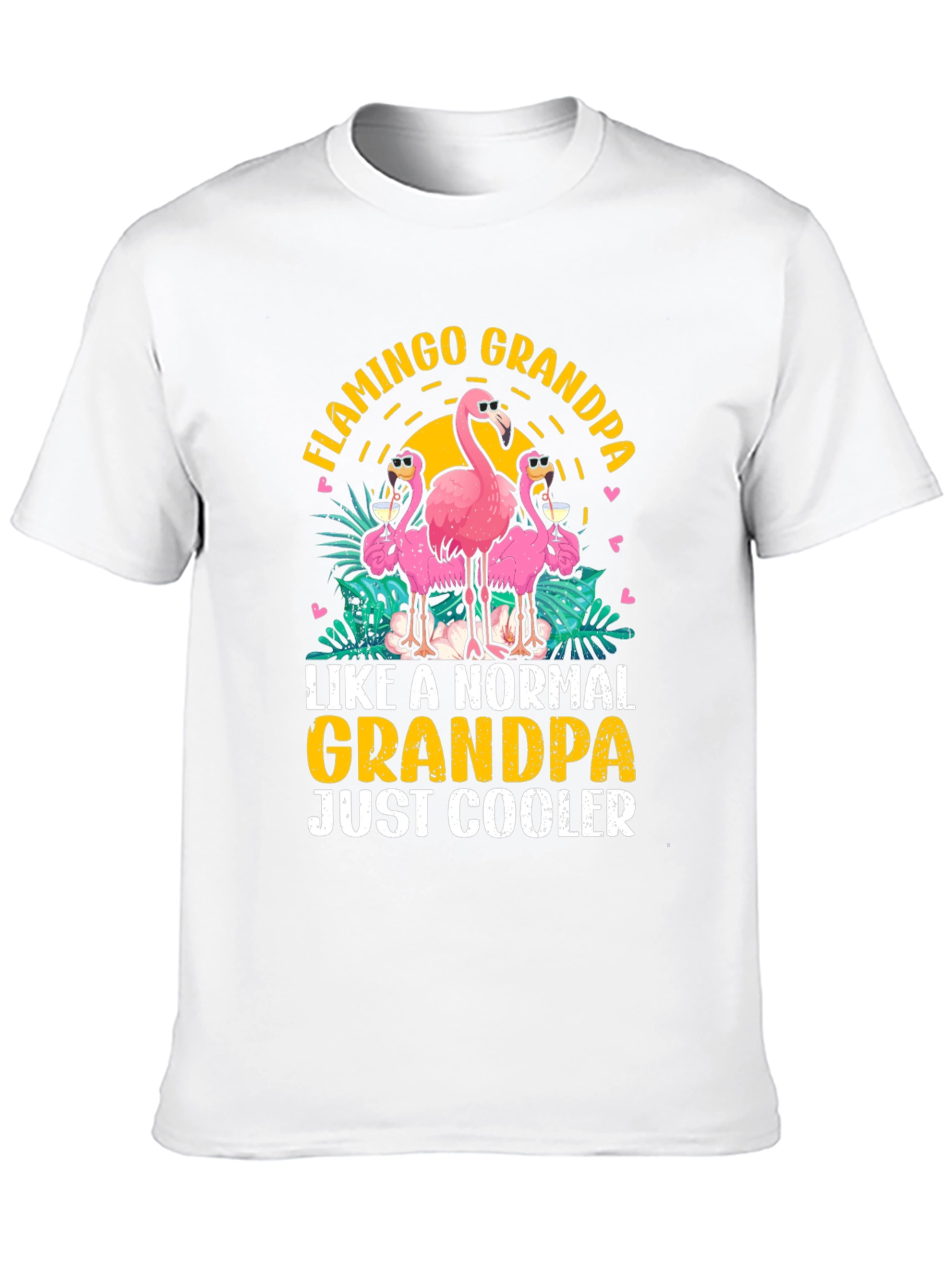 Flamingo Grandpa T-Shirt - Coolest Grandpa Ever!