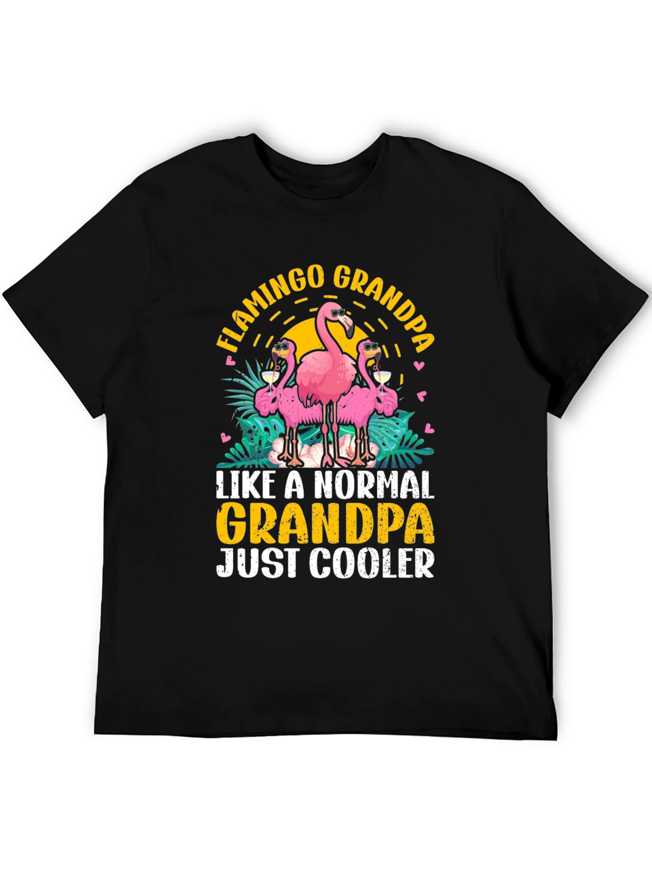Flamingo Grandpa T-Shirt - Coolest Grandpa Ever!