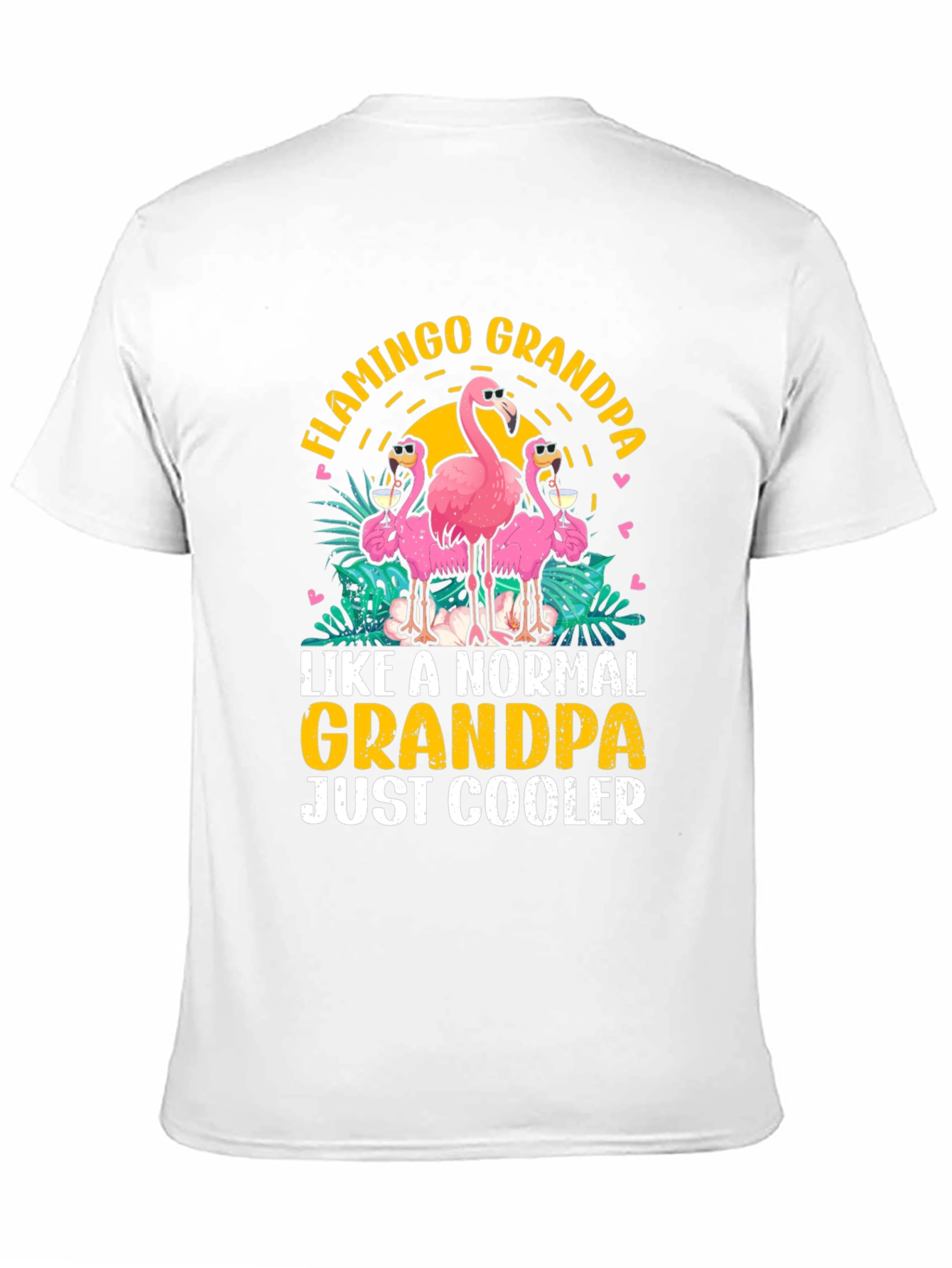 Flamingo Grandpa T-Shirt - Coolest Grandpa Ever!