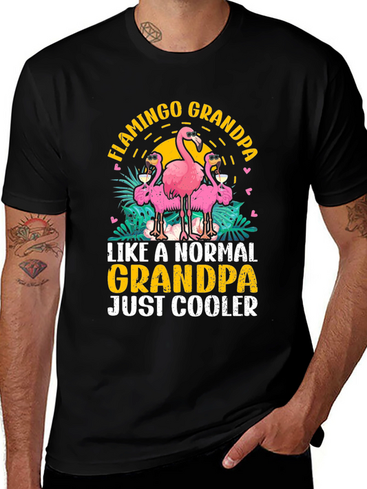 Flamingo Grandpa T-Shirt - Coolest Grandpa Ever!