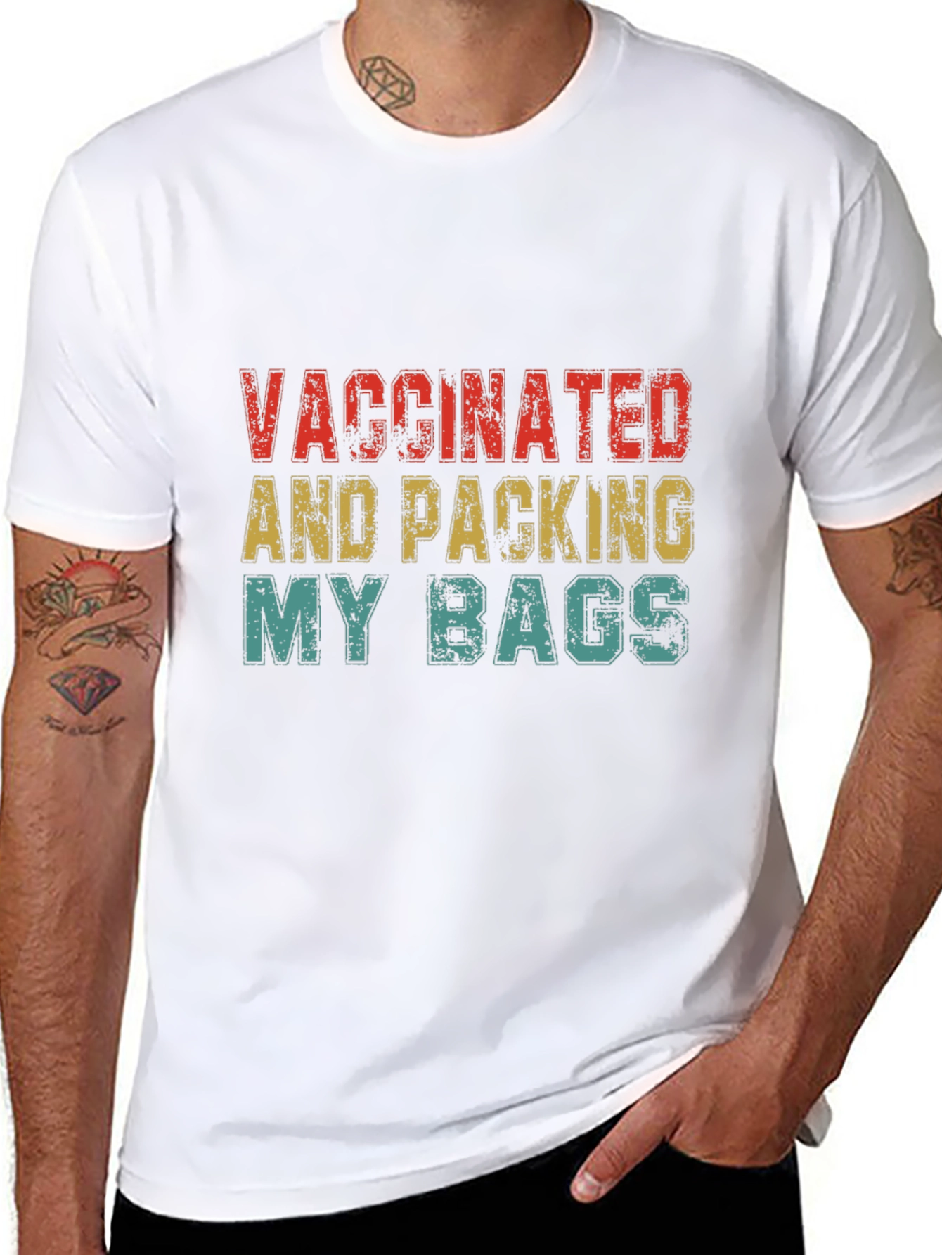 Vaccinated & Packing My Bags Graphic Tee
