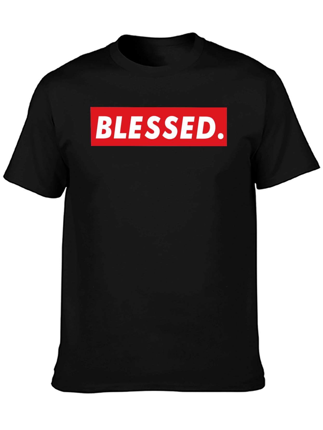 Blessed Graphic T-Shirt - Black Cotton Blend