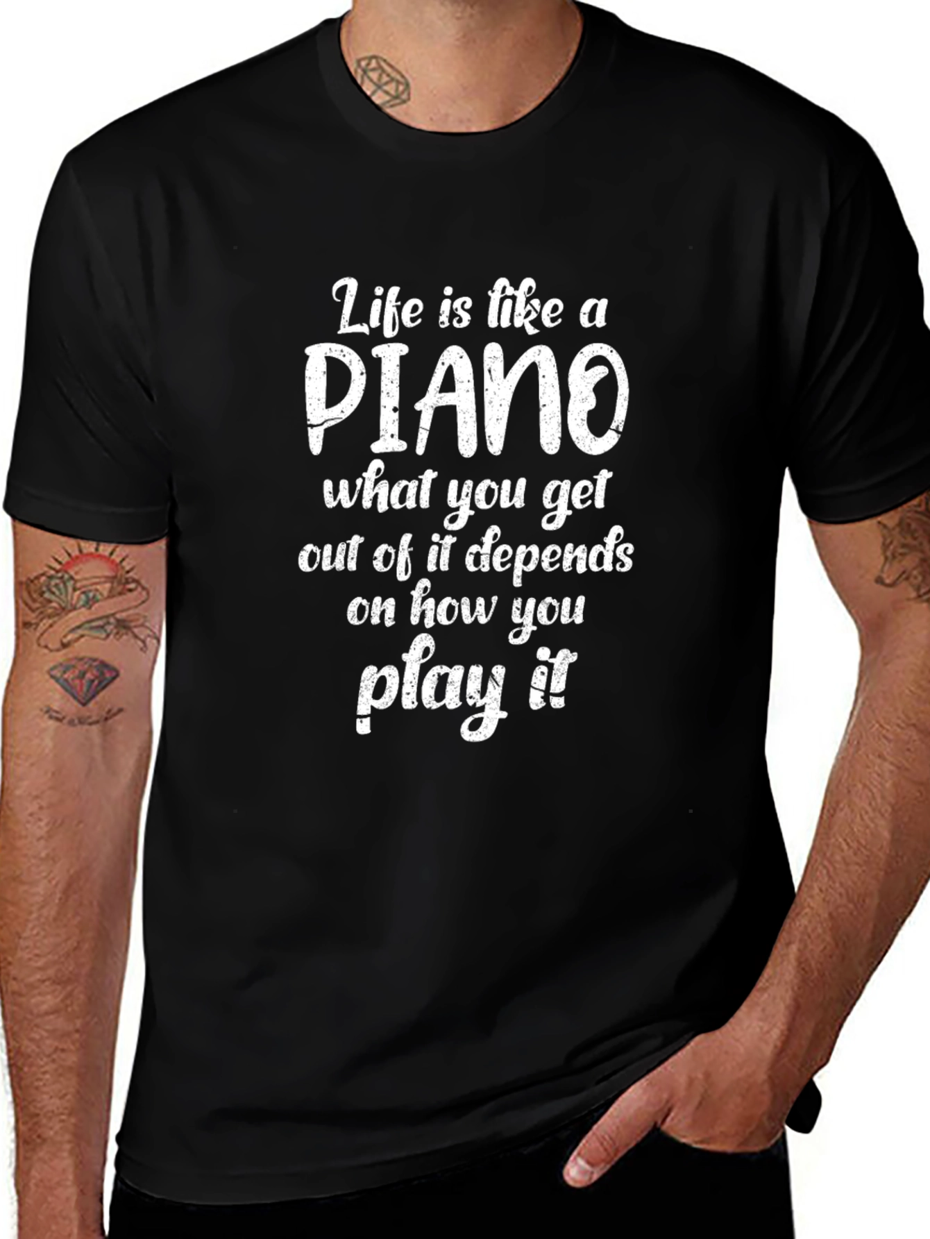 Piano Life T-Shirt -  Motivational Music Tee