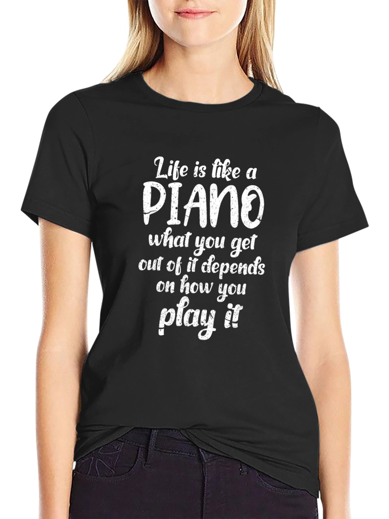 Piano Life T-Shirt -  Motivational Music Tee