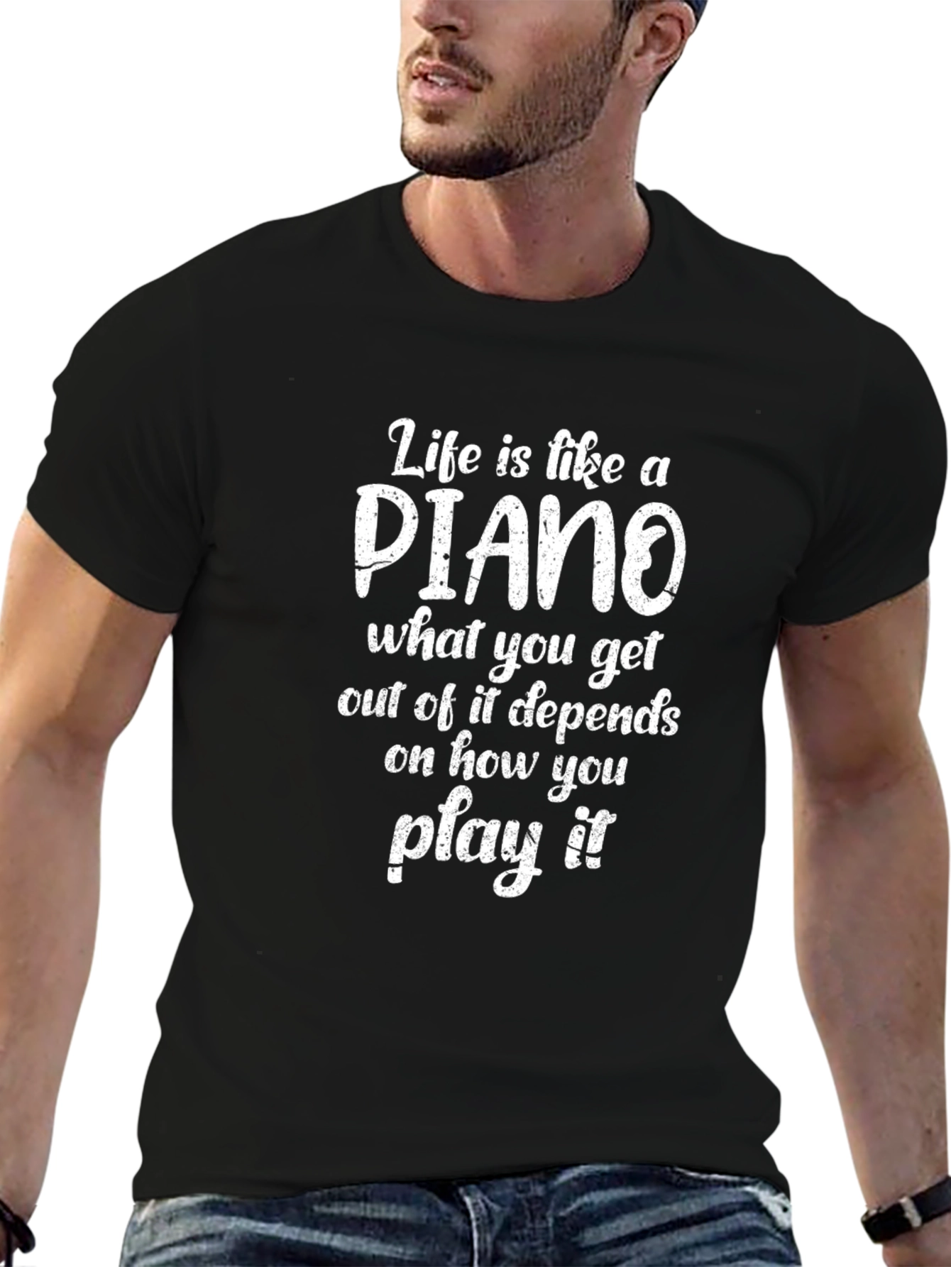 Piano Life T-Shirt -  Motivational Music Tee