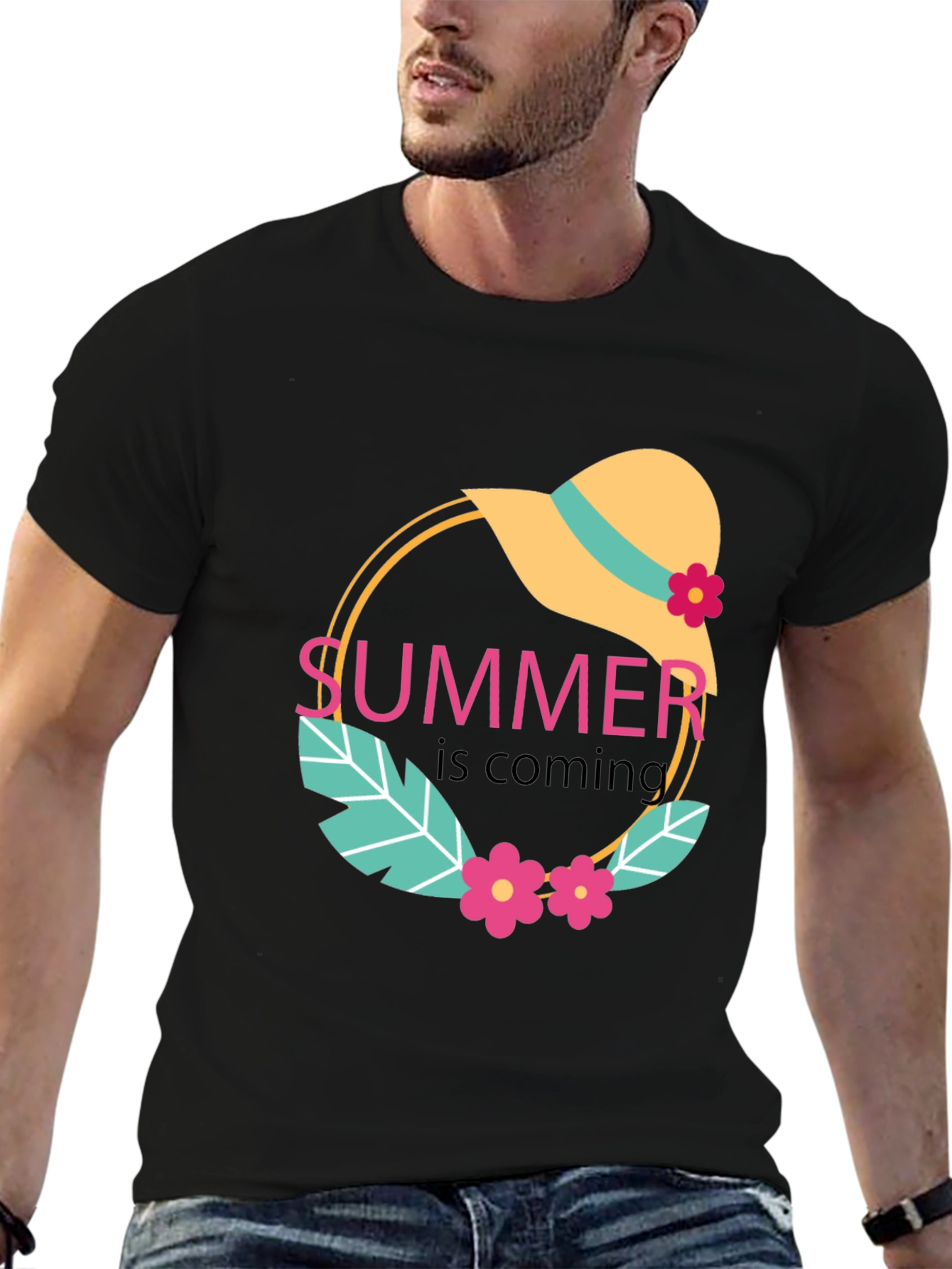 Summer is Coming Black Graphic Tee