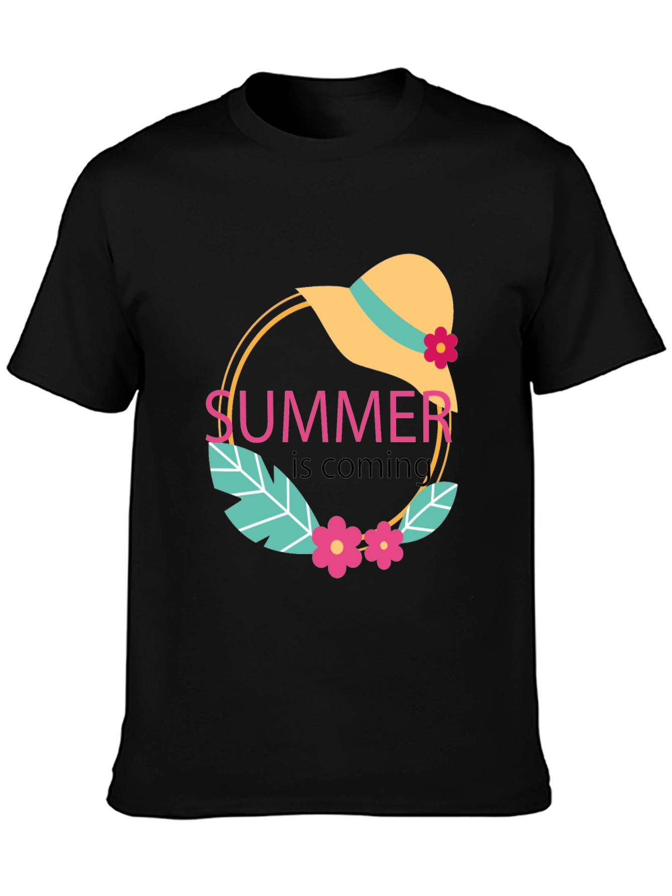 Summer is Coming Black Graphic Tee