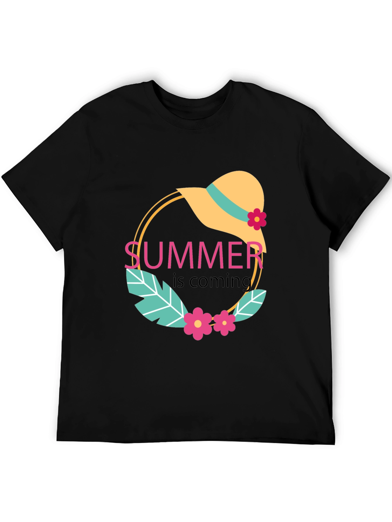 Summer is Coming Black Graphic Tee