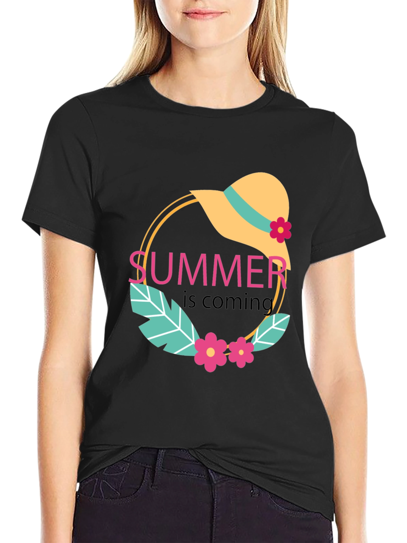 Summer is Coming Black Graphic Tee