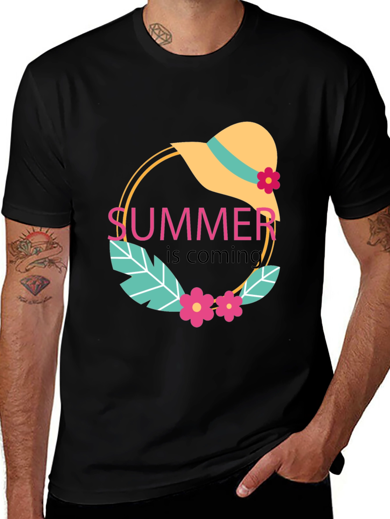 Summer is Coming Black Graphic Tee