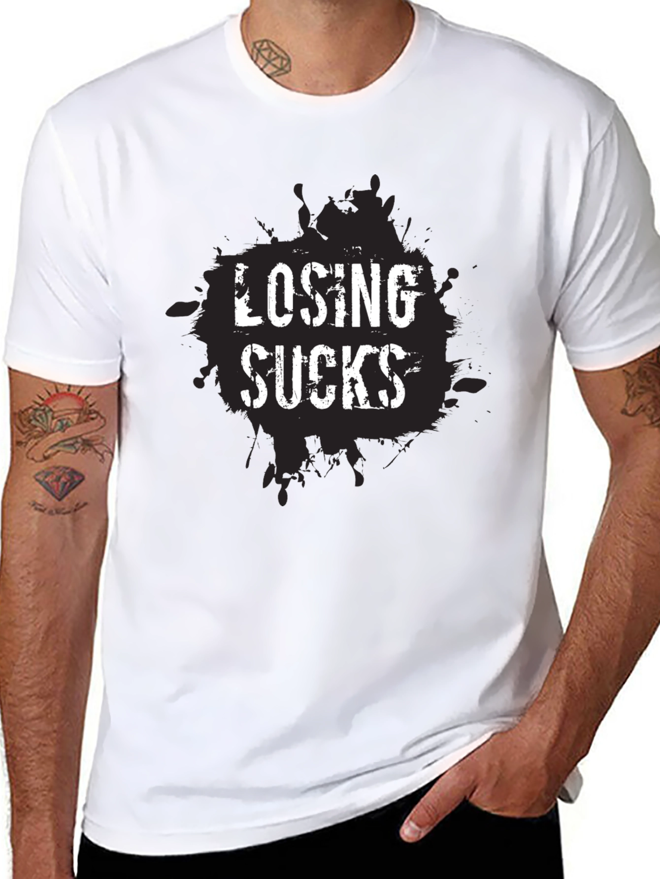 Losing Sucks Black T-Shirt