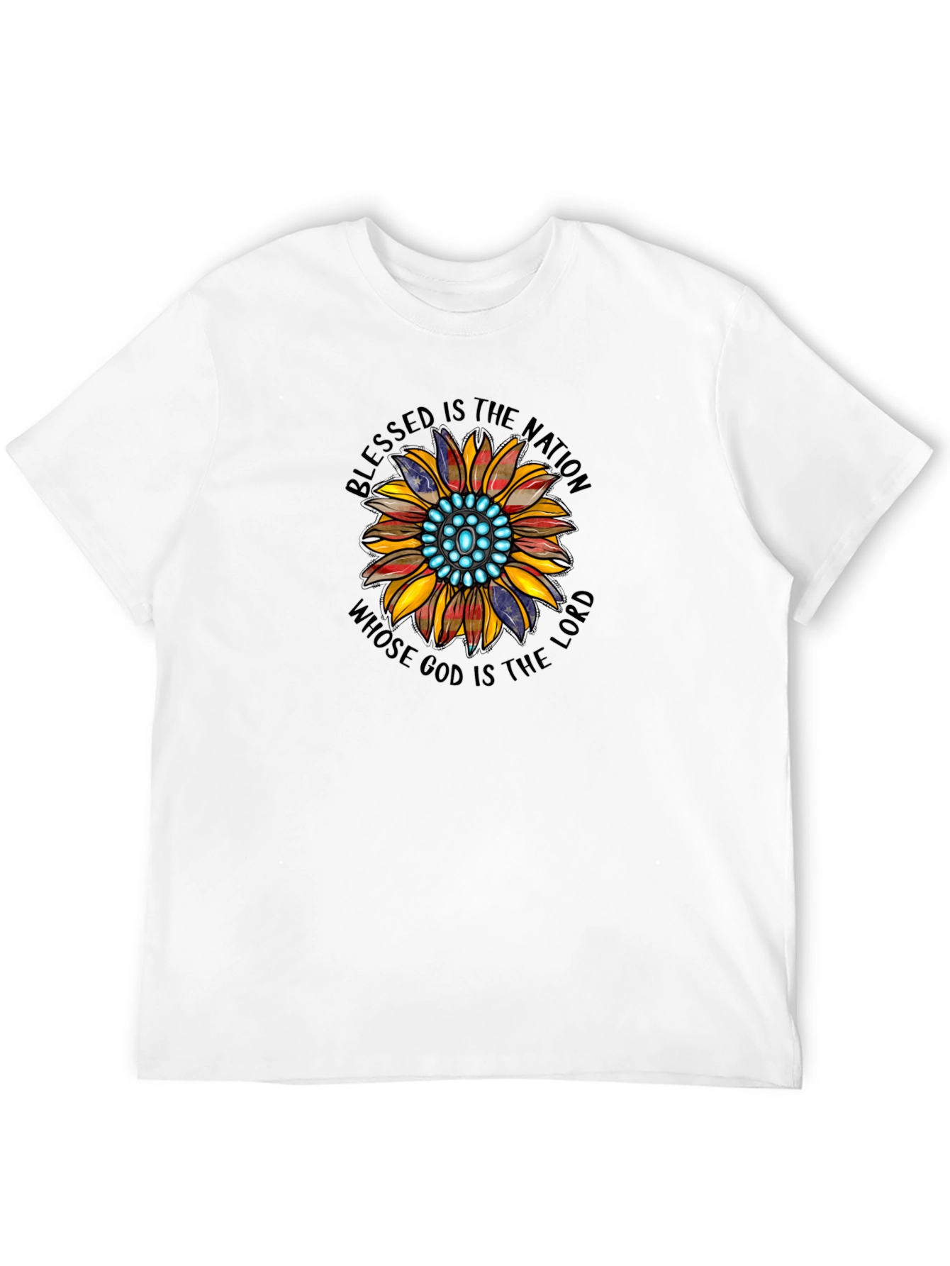 Blessed Nation Sunflower Graphic T-Shirt