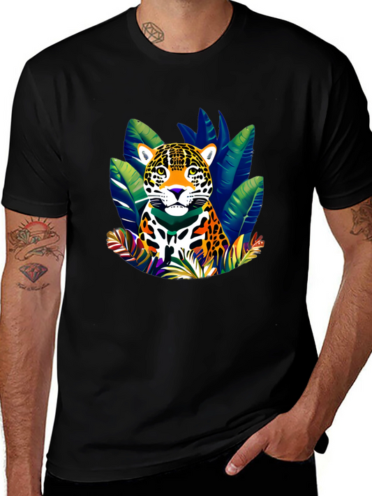 Jaguar Jungle Graphic T-Shirt - Bold Wildlife Design