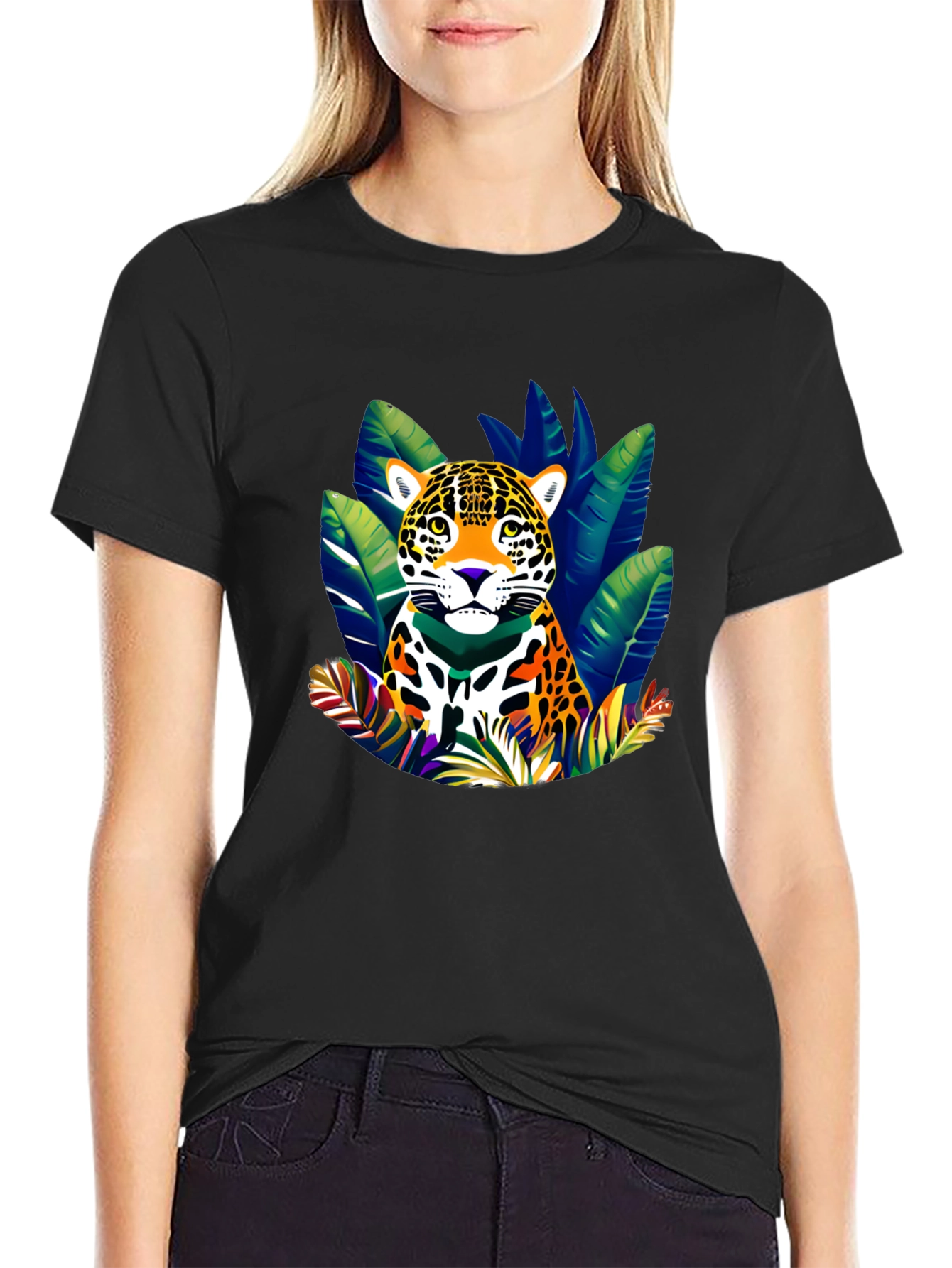Jaguar Jungle Graphic T-Shirt - Bold Wildlife Design