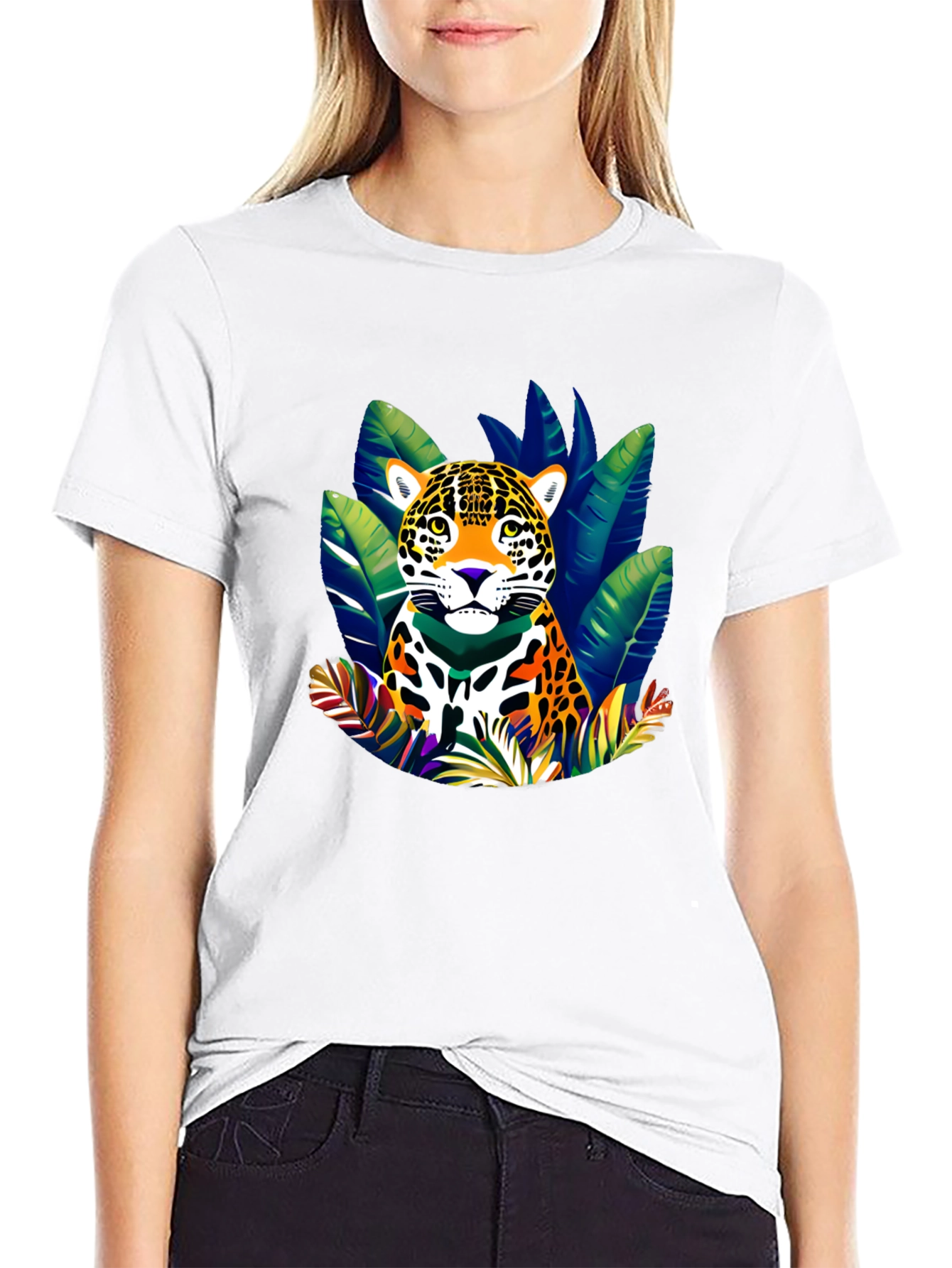 Jaguar Jungle Graphic T-Shirt - Bold Wildlife Design