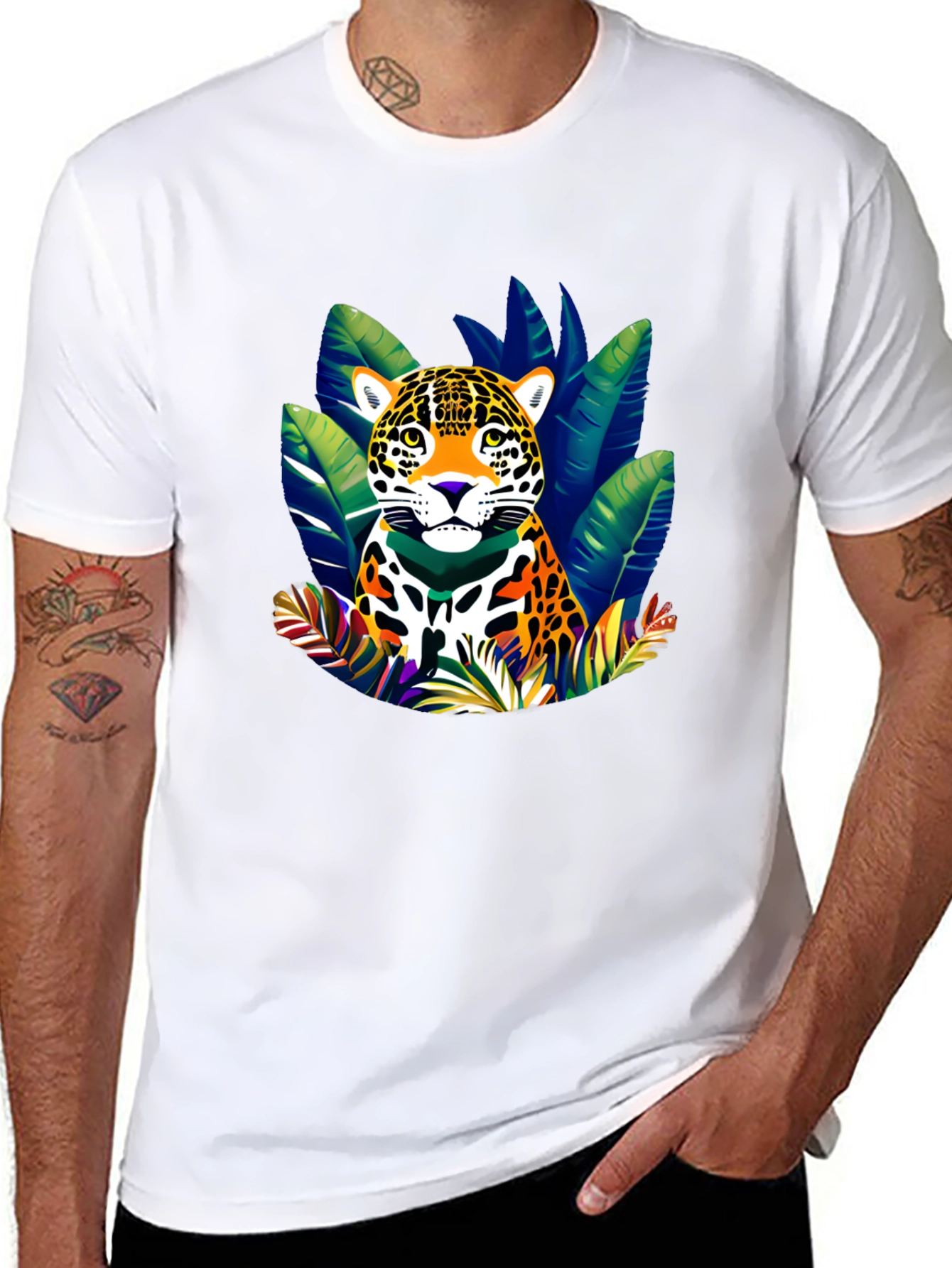 Jaguar Jungle Graphic T-Shirt - Bold Wildlife Design