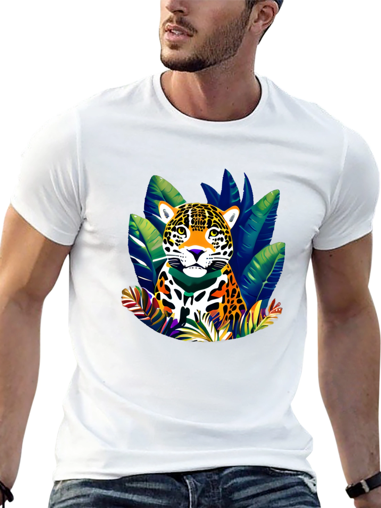 Jaguar Jungle Graphic T-Shirt - Bold Wildlife Design