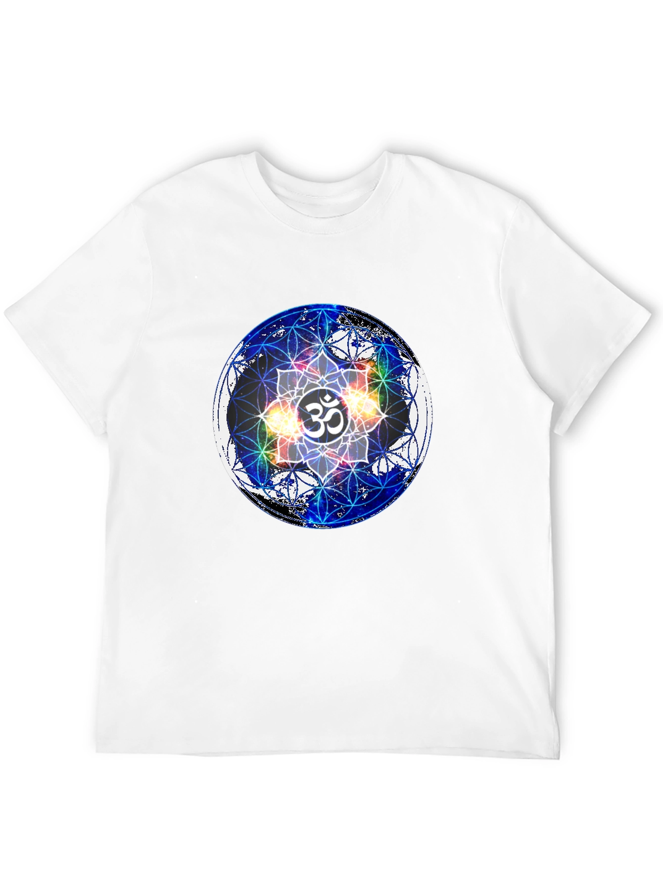 Om Mandala Black T-Shirt - Spiritual Design