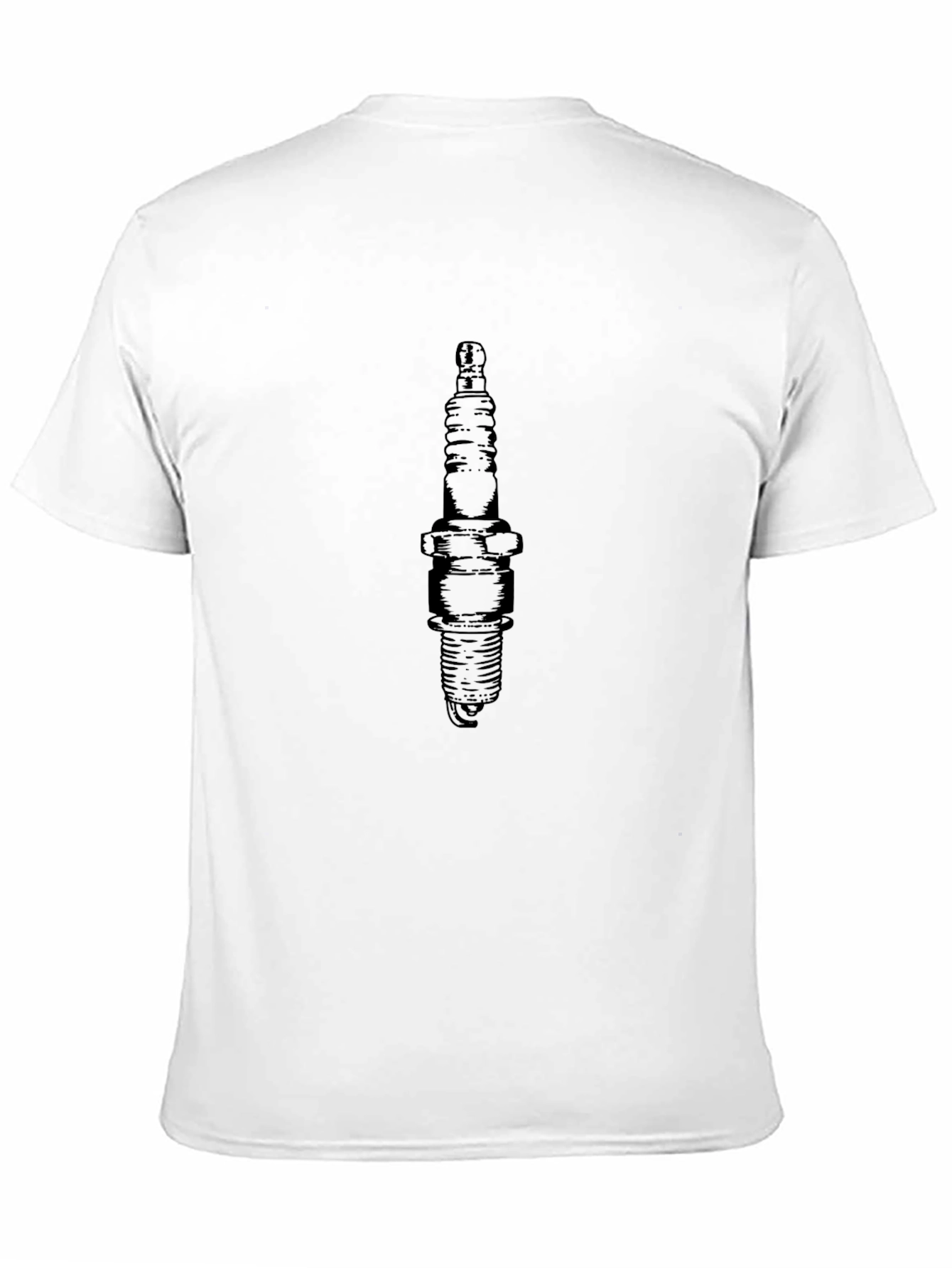 Spark Plug Graphic Tee - Black Cotton Casual Wear