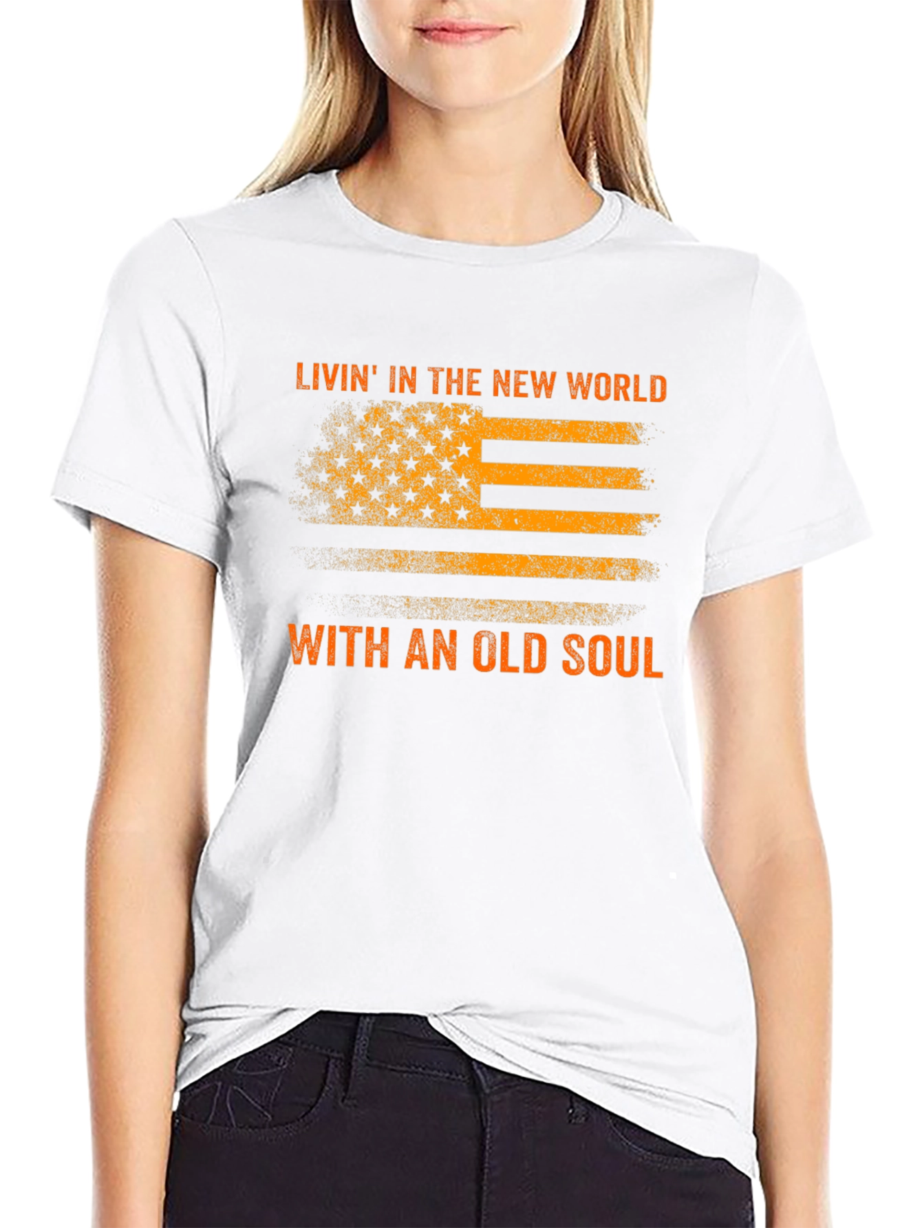 Old Soul USA Flag Graphic T-Shirt