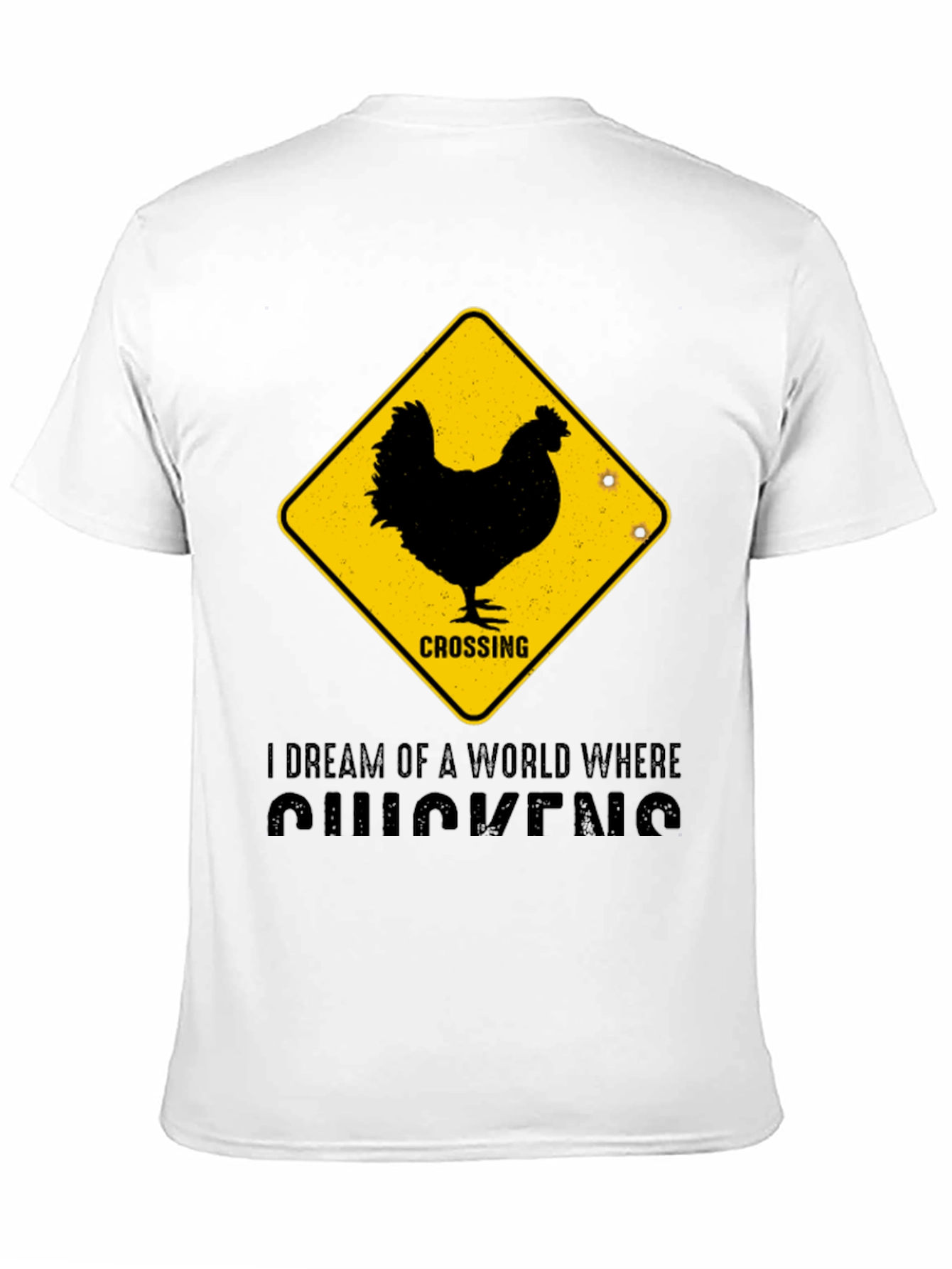 Funny Chicken Crossing T-Shirt - I Dream of Chickens