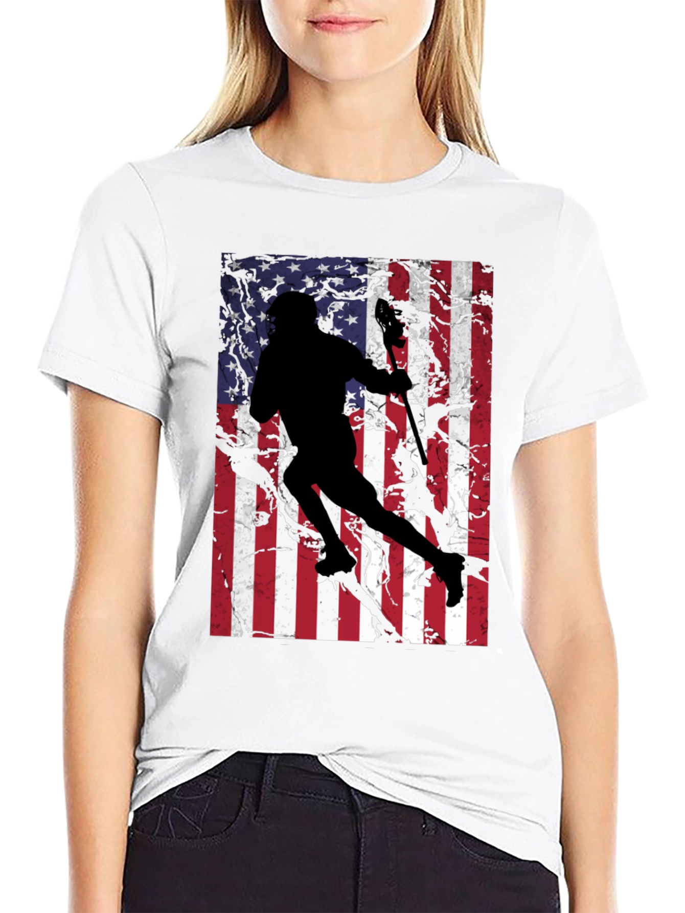 USA Lacrosse Player T-Shirt