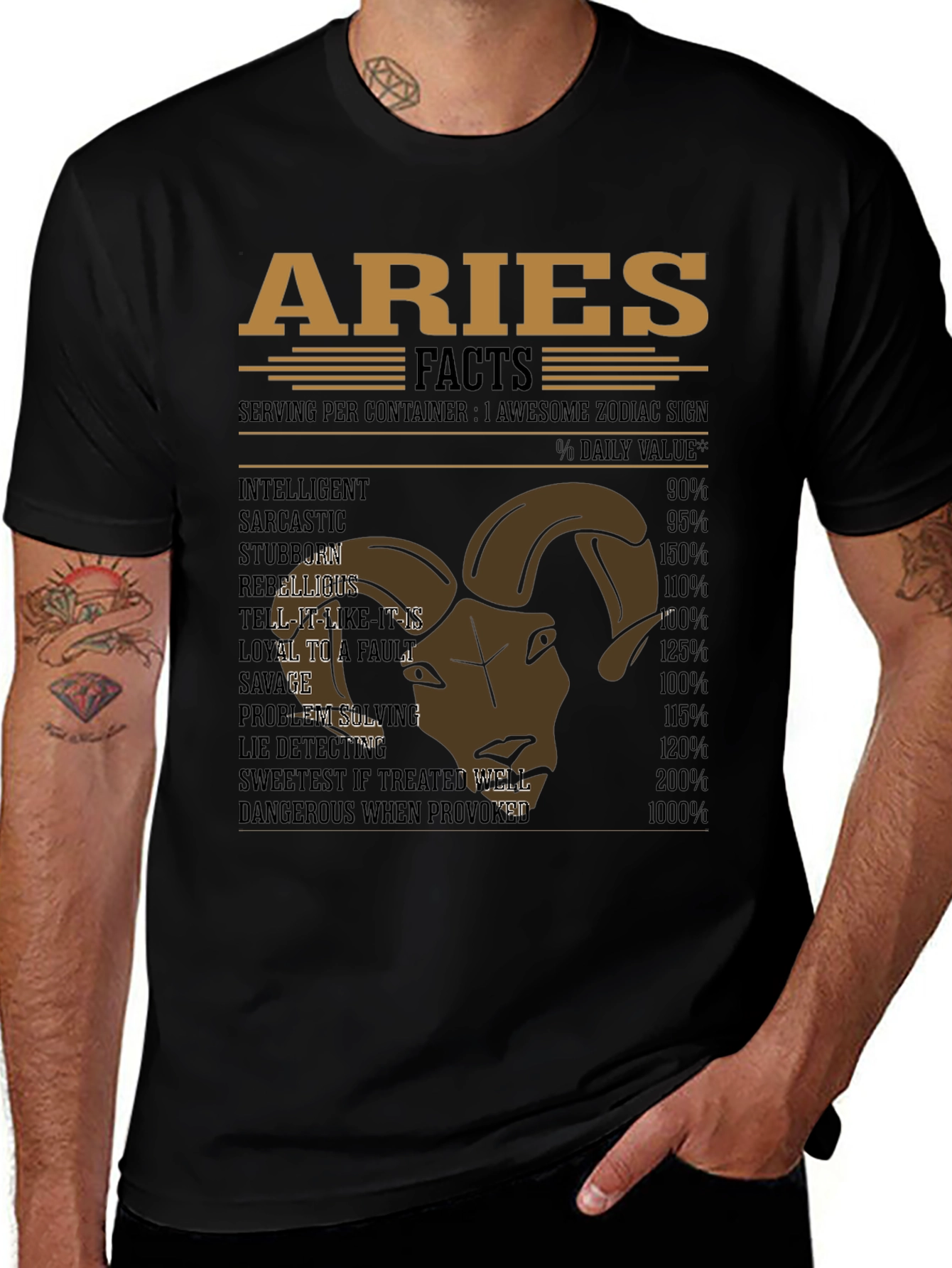 Aries Zodiac Facts T-Shirt