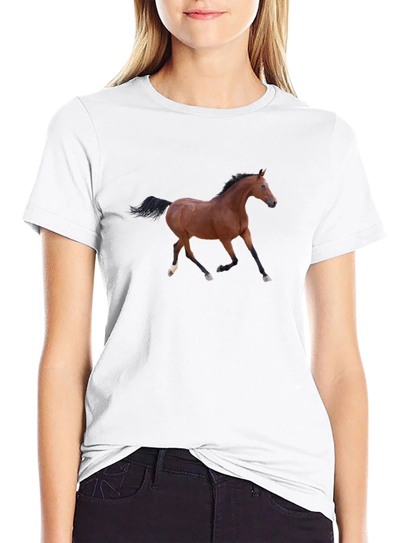 Horse Graphic Black T-Shirt
