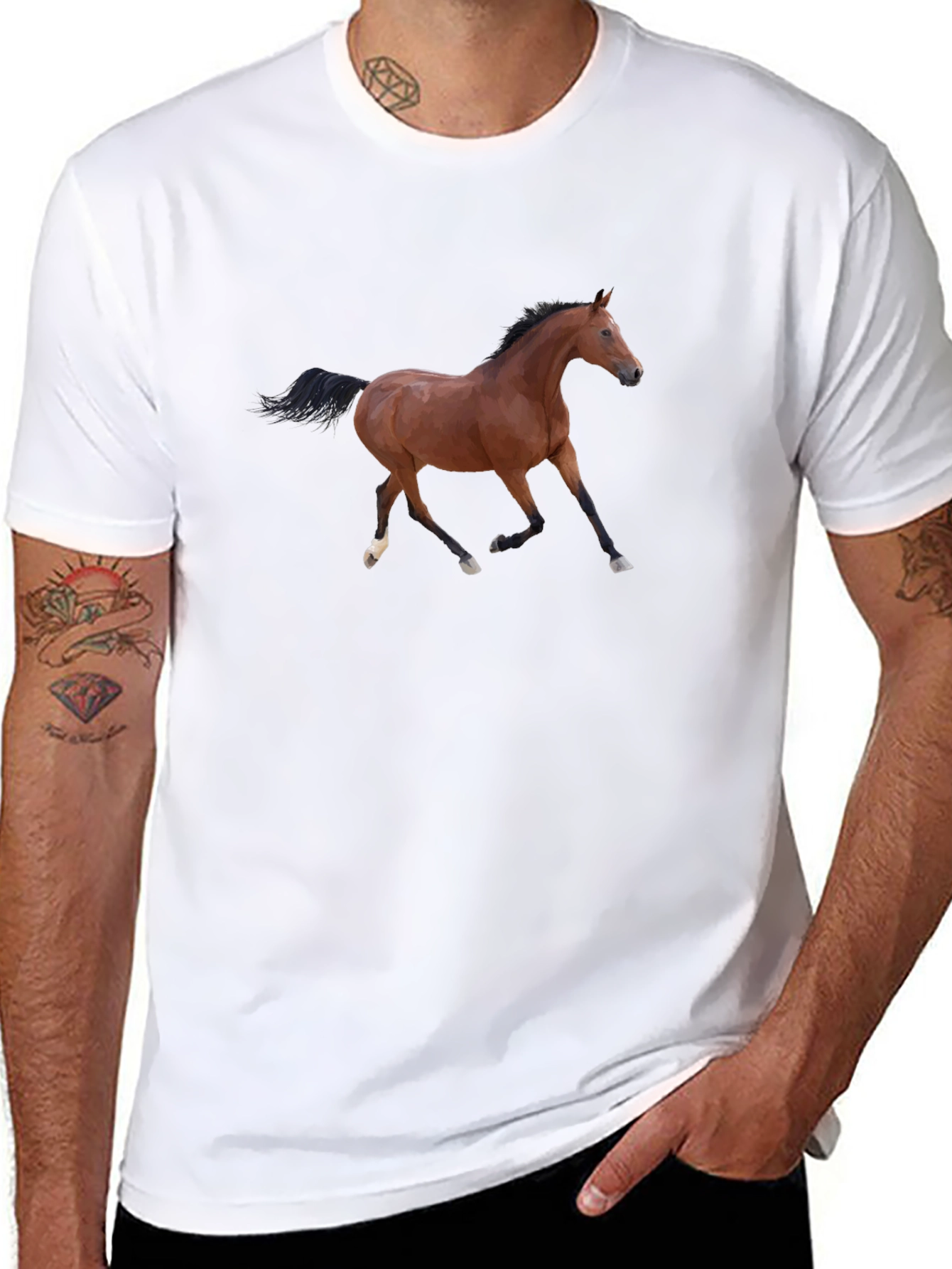 Horse Graphic Black T-Shirt
