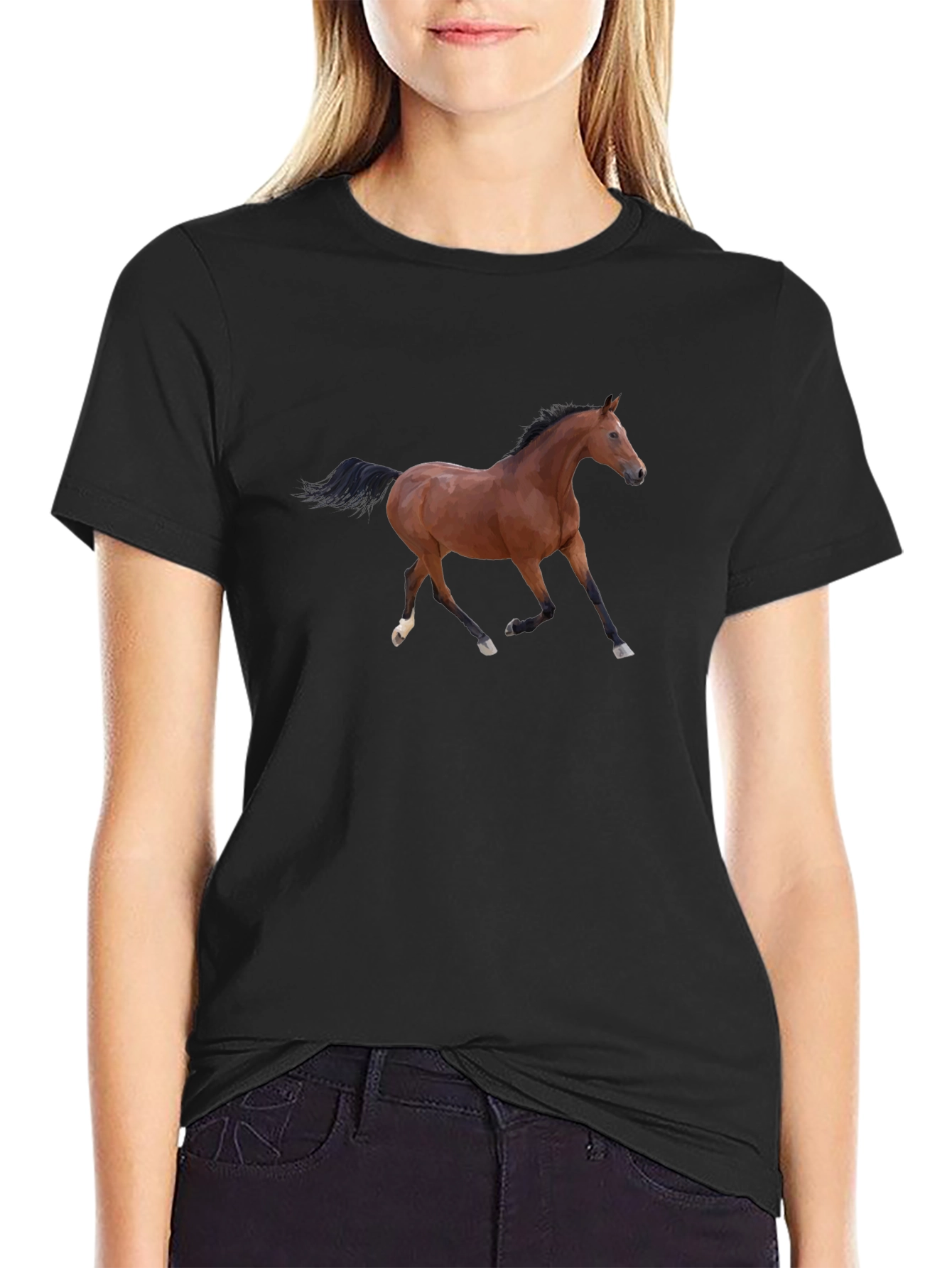 Horse Graphic Black T-Shirt