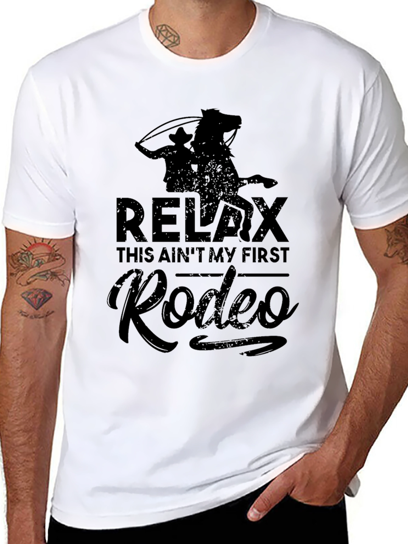 Relax This Aint My First Rodeo Black T-Shirt