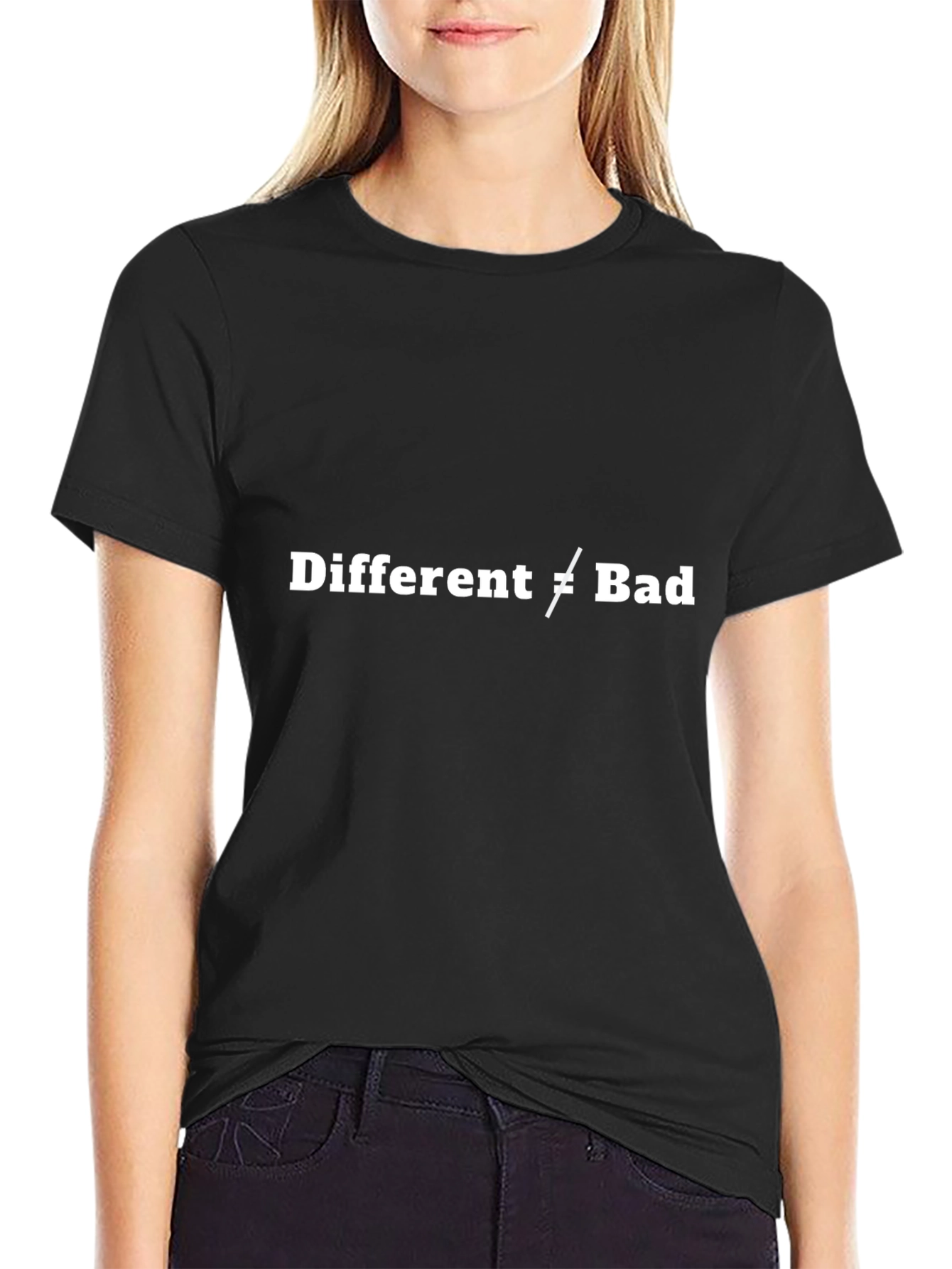 Different Not Bad Graphic Tee - Black T-Shirt