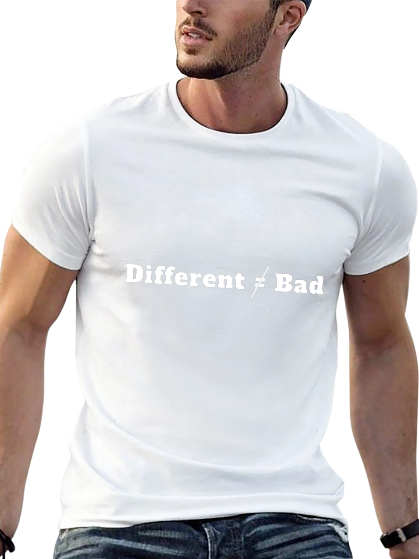 Different Not Bad Graphic Tee - Black T-Shirt