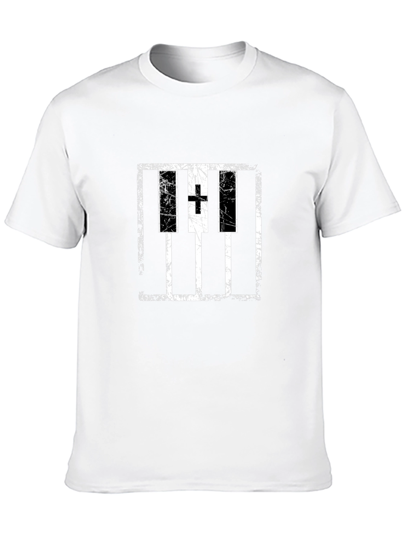 Grunge Piano Keyboard T-Shirt - Musical Style