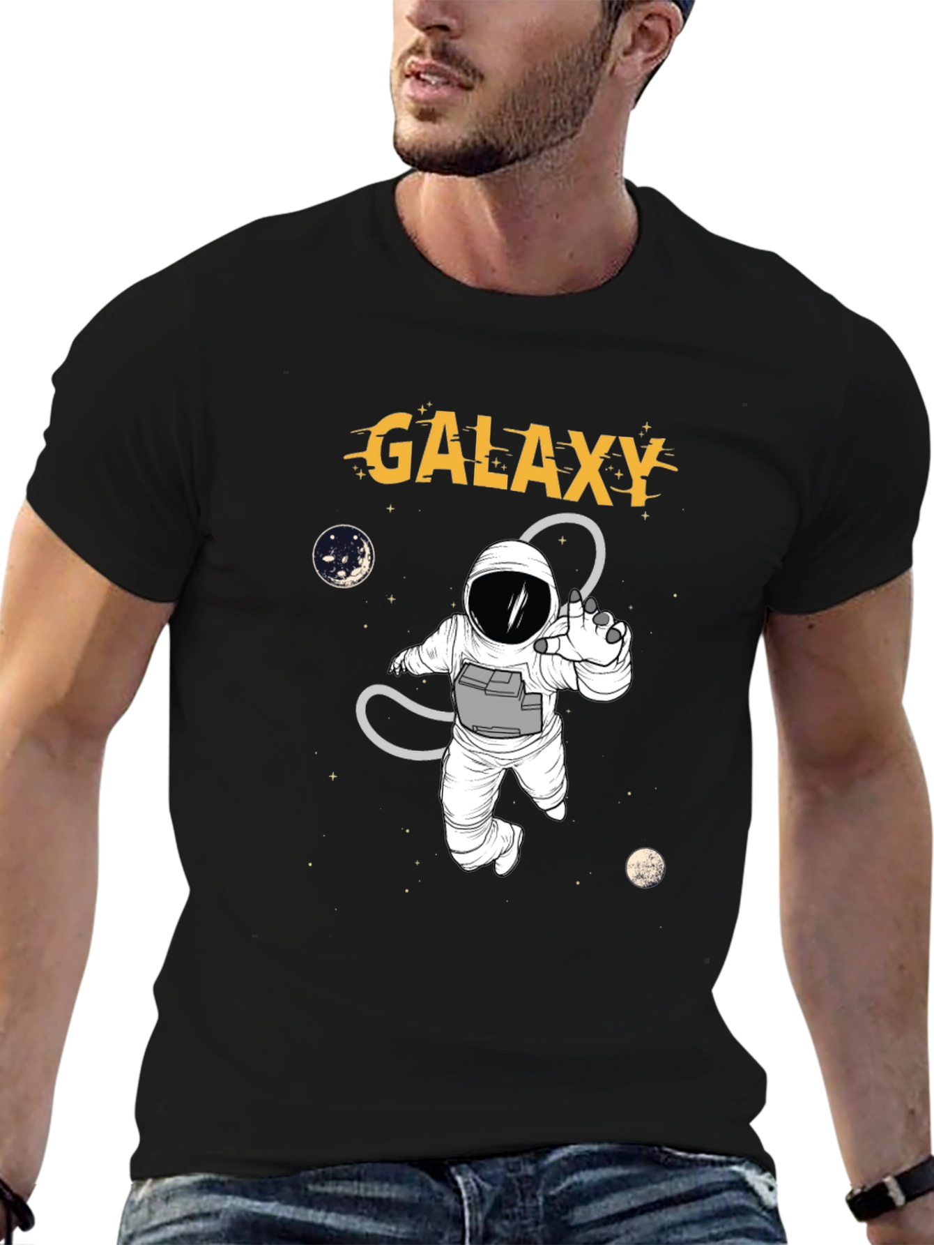 Galaxy Astronaut Graphic T-Shirt - Space Adventure Tee