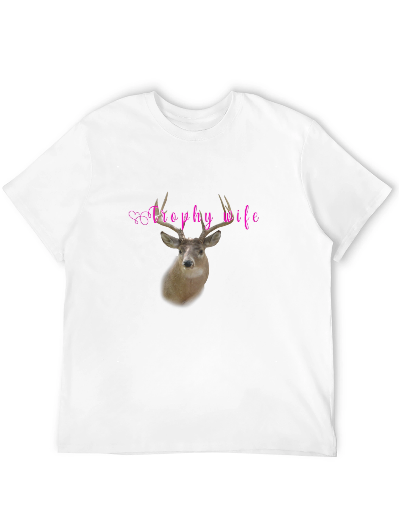 Trophy Wife Deer Graphic Black T-Shirt