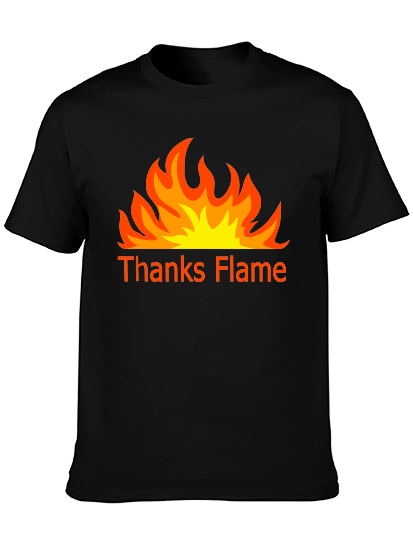 Thanks Flame Black T-Shirt
