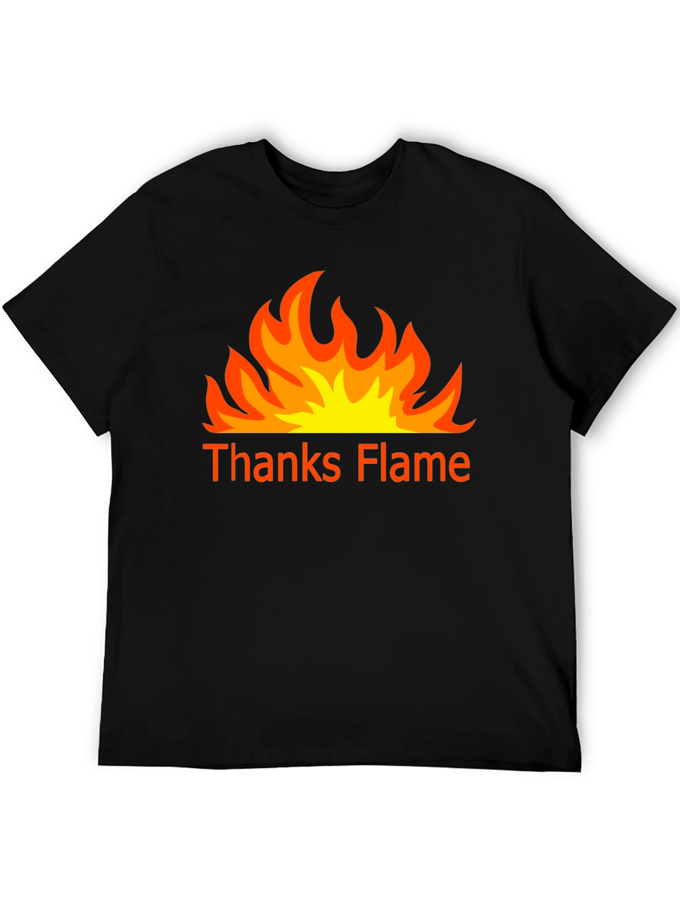 Thanks Flame Black T-Shirt