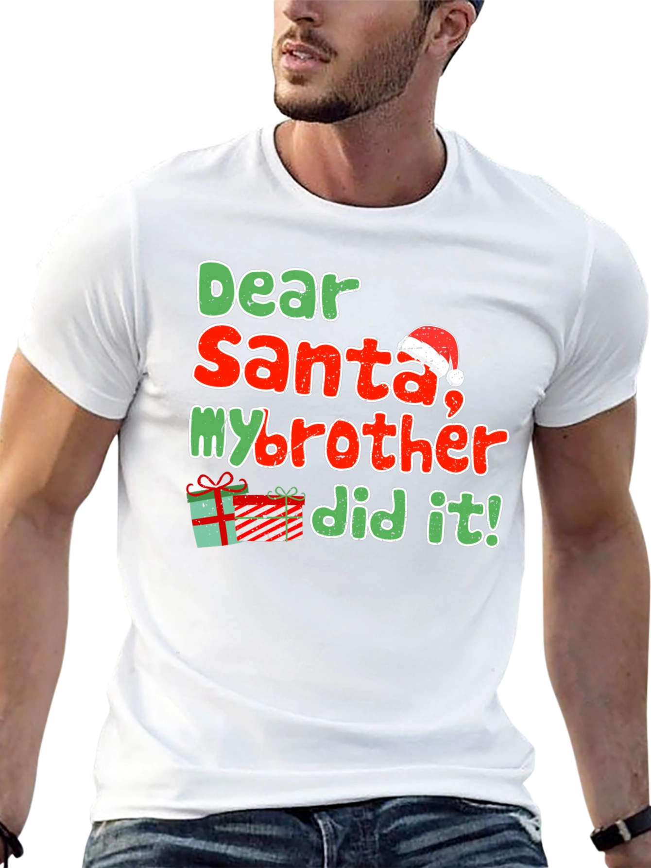 Dear Santa My Brother Did It Christmas T-Shirt