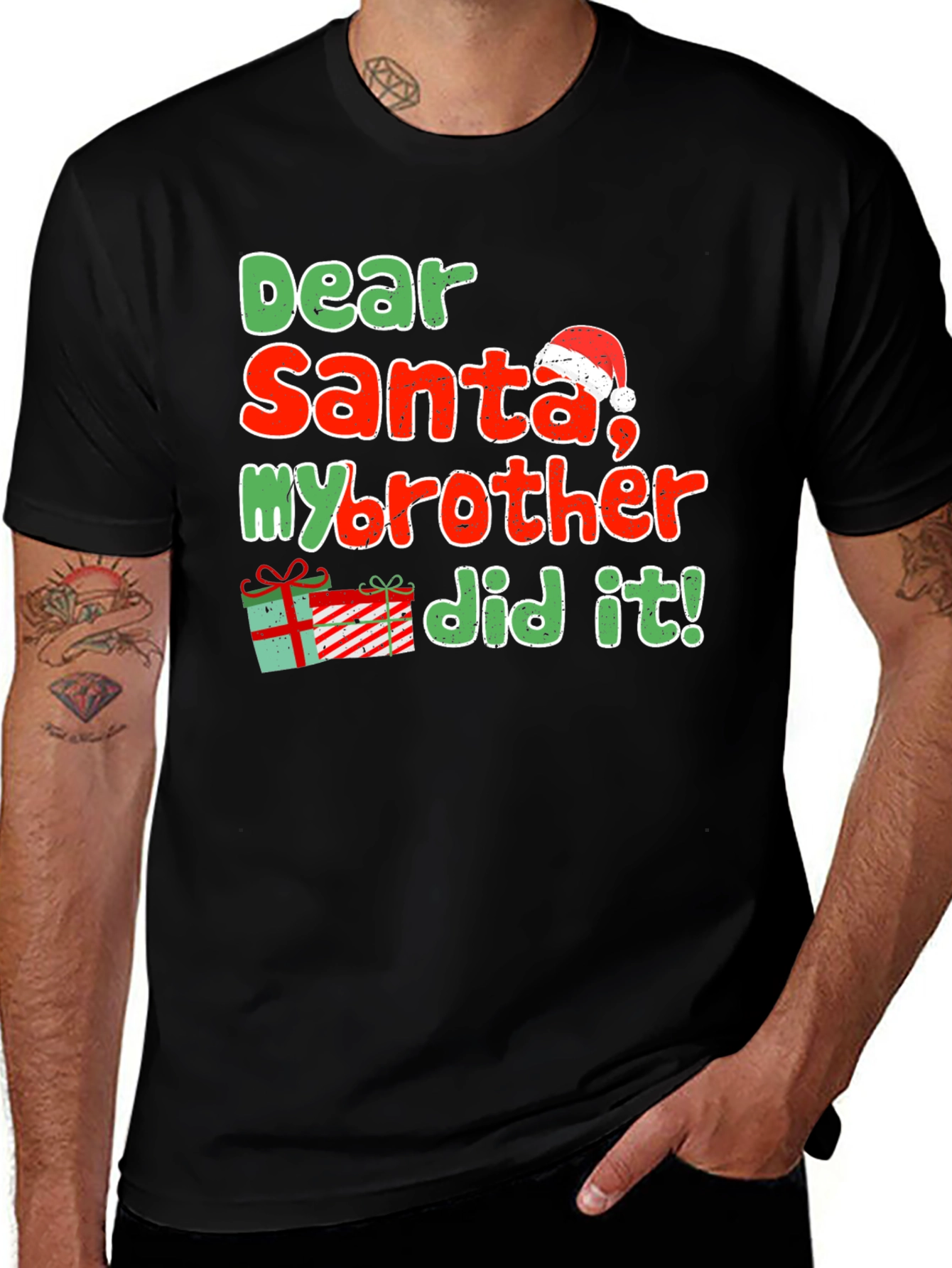 Dear Santa My Brother Did It Christmas T-Shirt