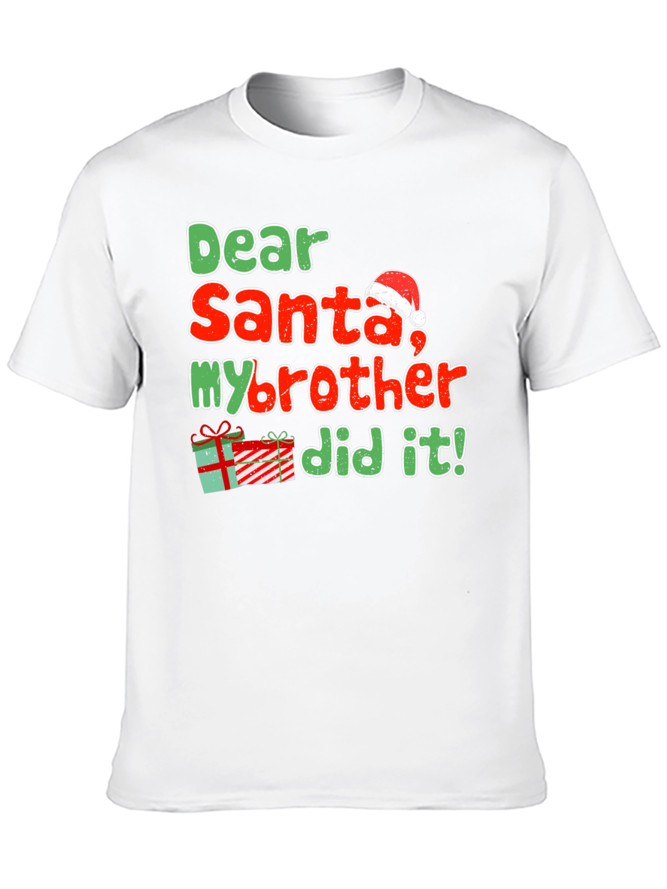 Dear Santa My Brother Did It Christmas T-Shirt
