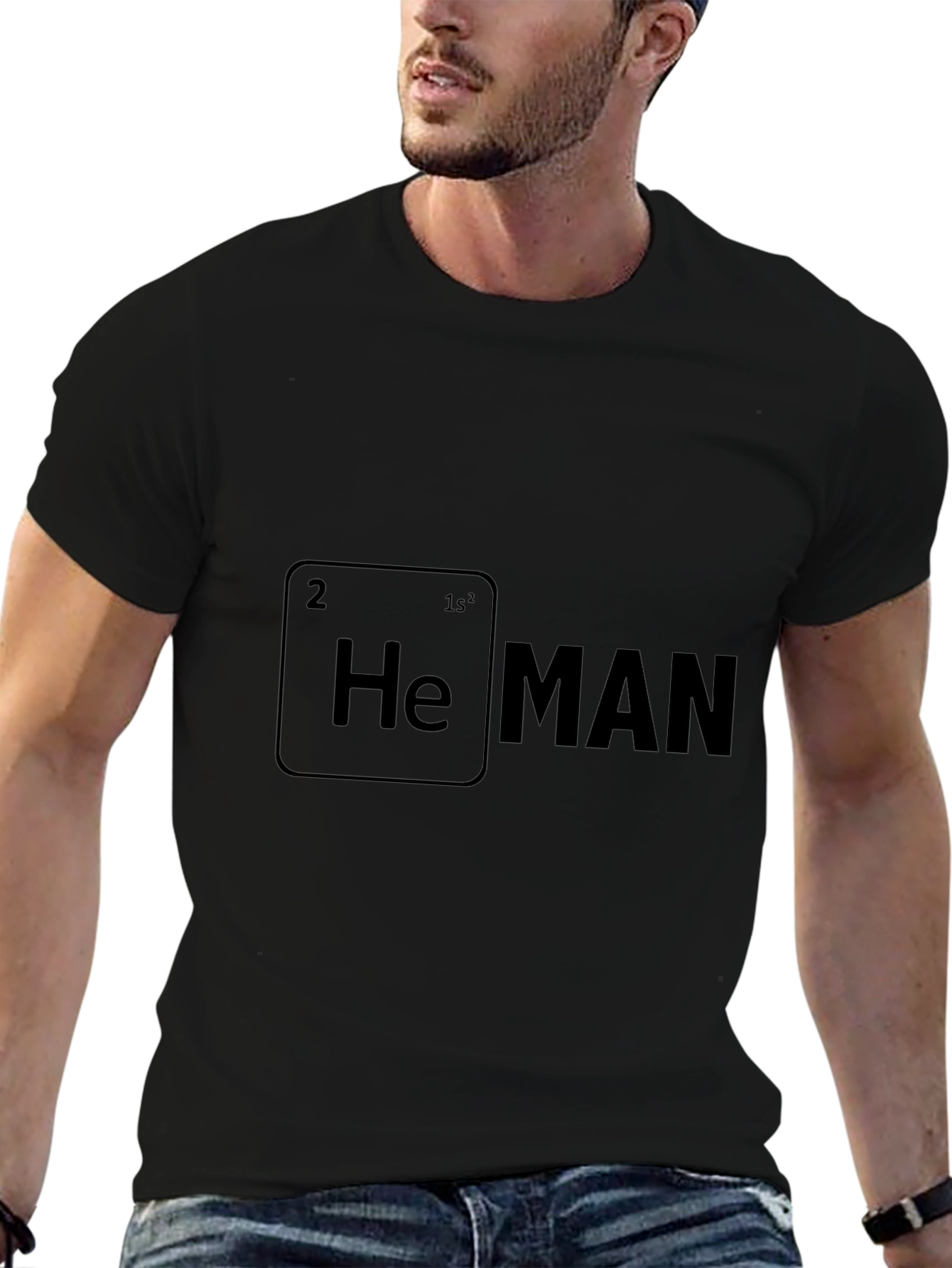 He Man Periodic Table Graphic T-Shirt - Black