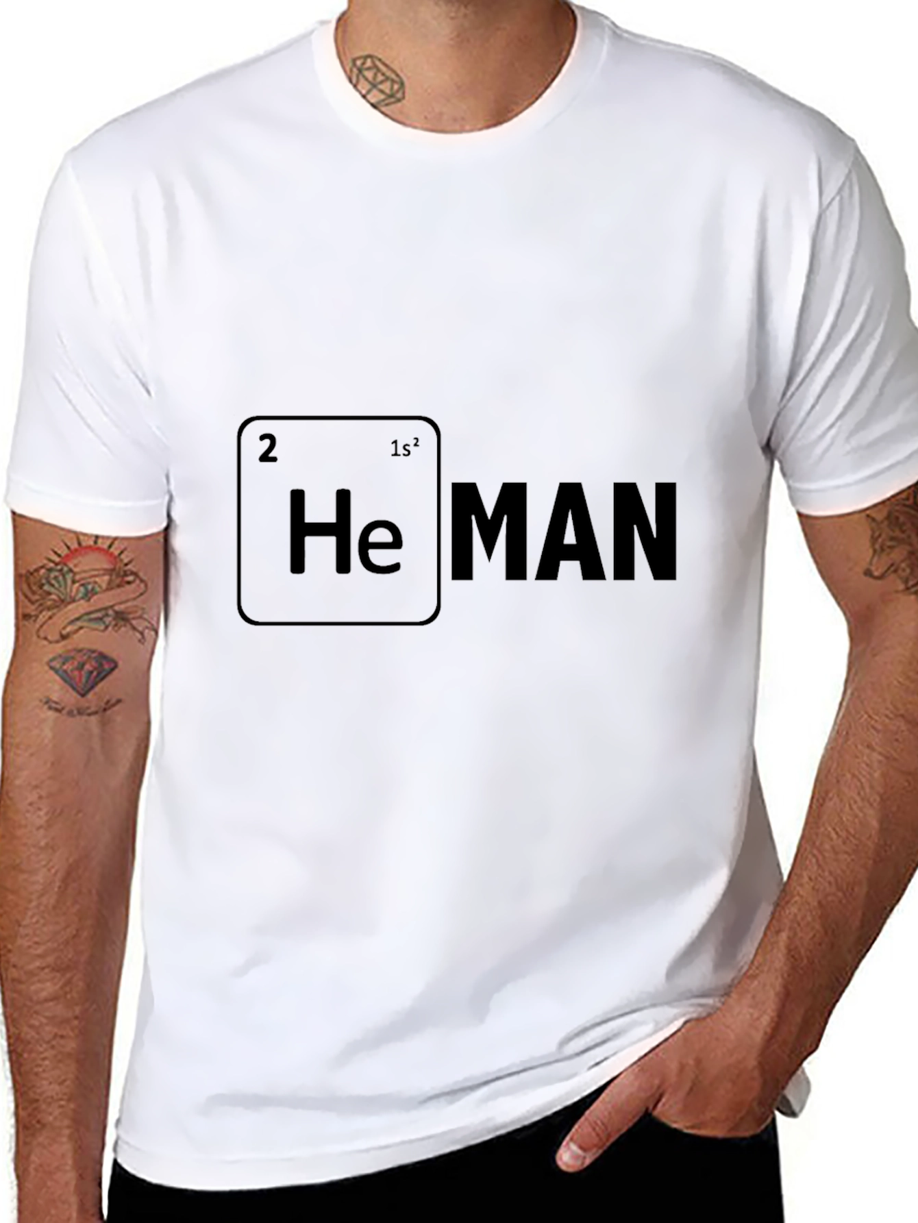 He Man Periodic Table Graphic T-Shirt - Black