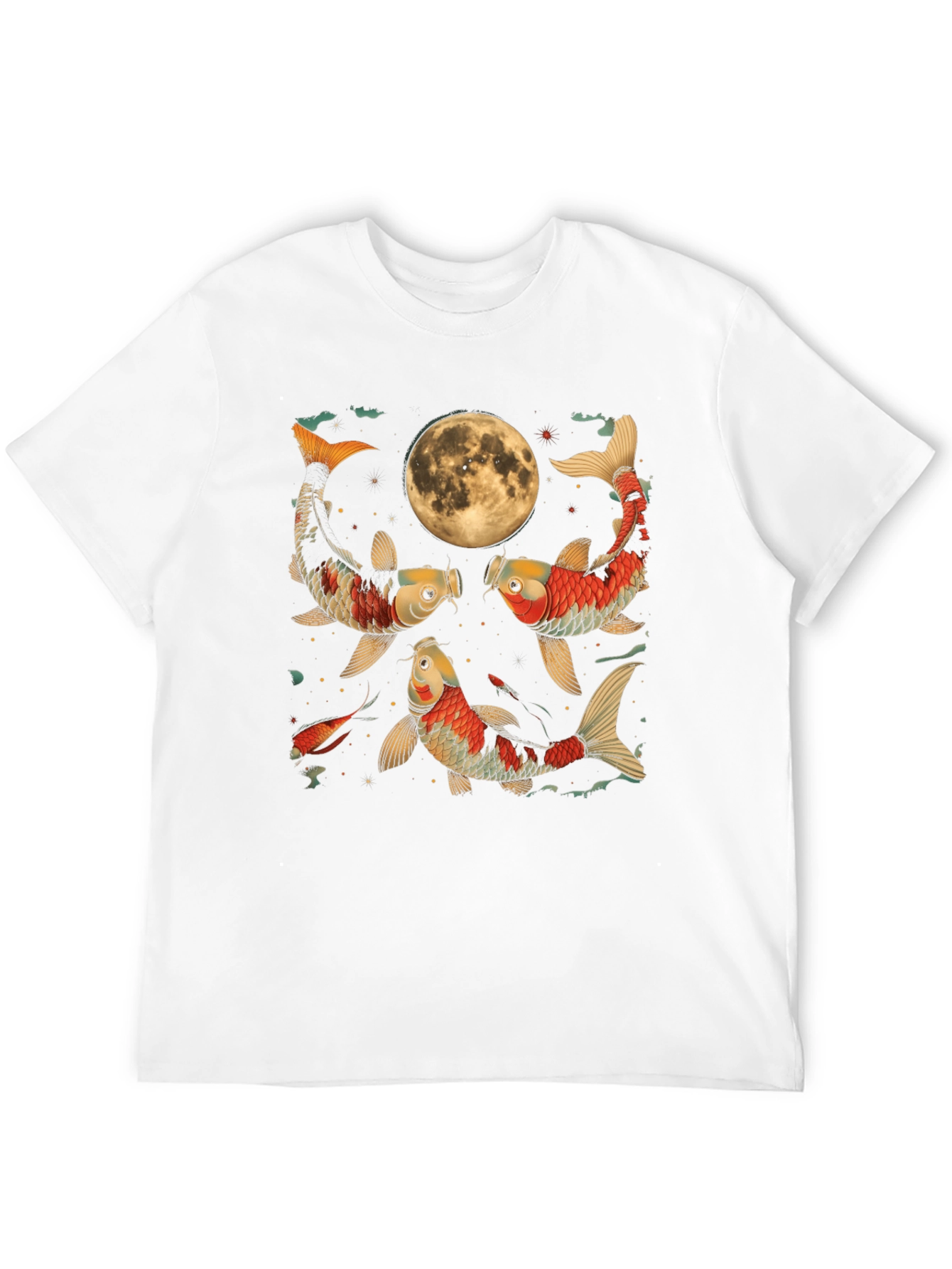 Koi Fish Moon Graphic Tee - Unique Style
